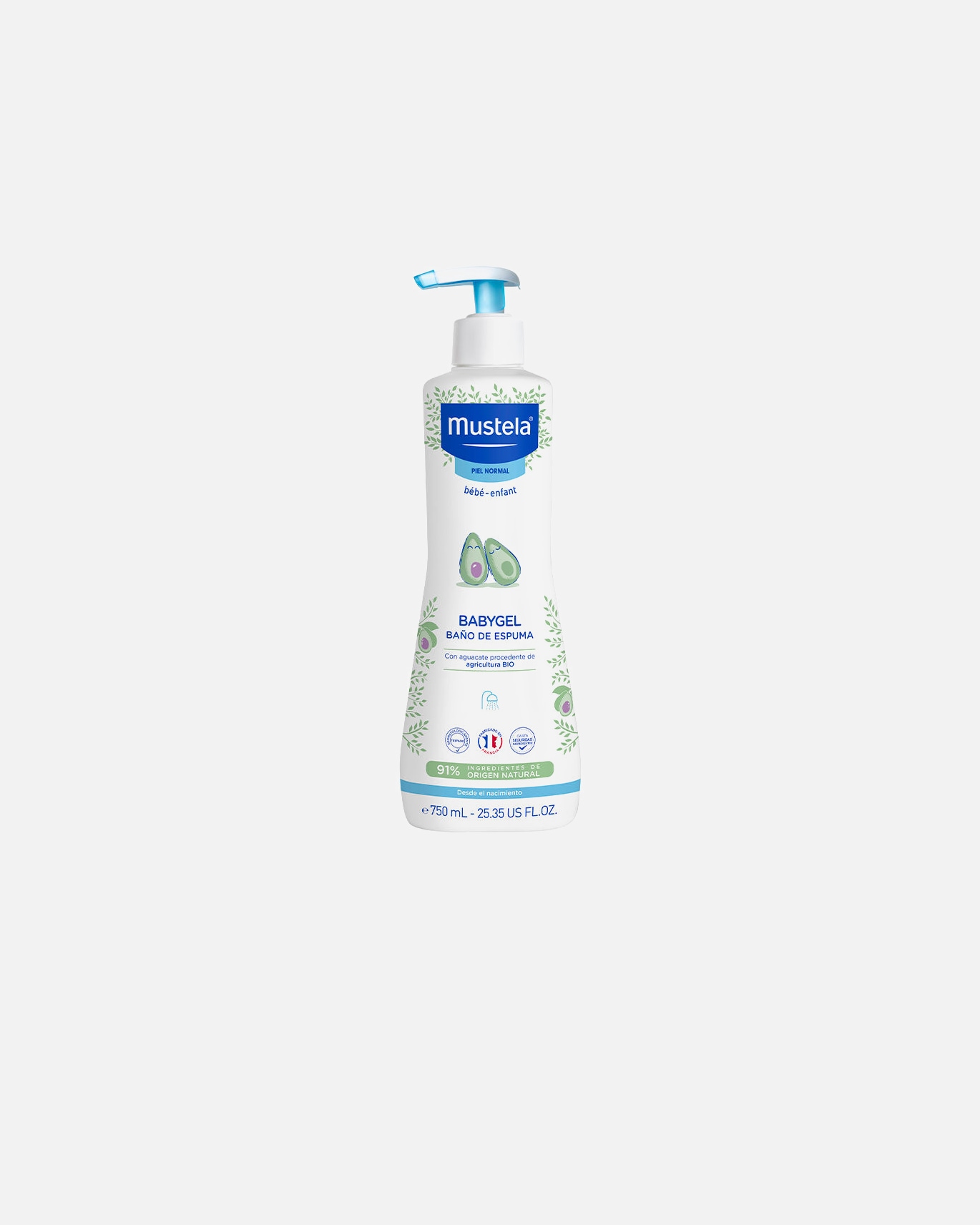 Babyduschgel für Unisex Mustela BABY-KIND-Schaumbadegel 750 ml