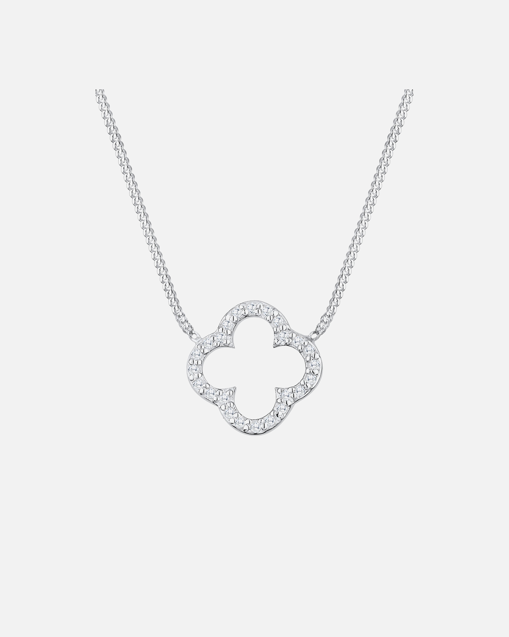 Halskette für Weiblich Elli Kleeblatt Glück Zirkonia 925er Silber 40