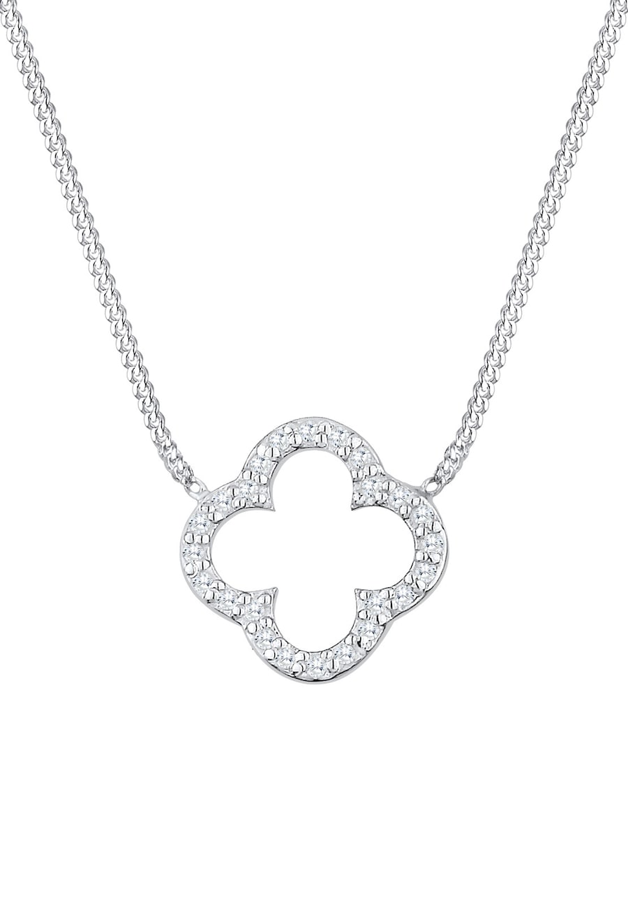 Elli Kleeblatt Glück Zirkonia 925er Silber 40 Damen