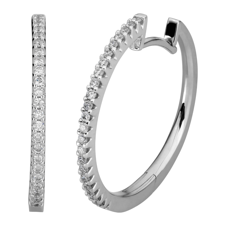Lyomi Klappcreolen 585/- Gold Diamant Lab Grown weiß 0,34ct. Damen
