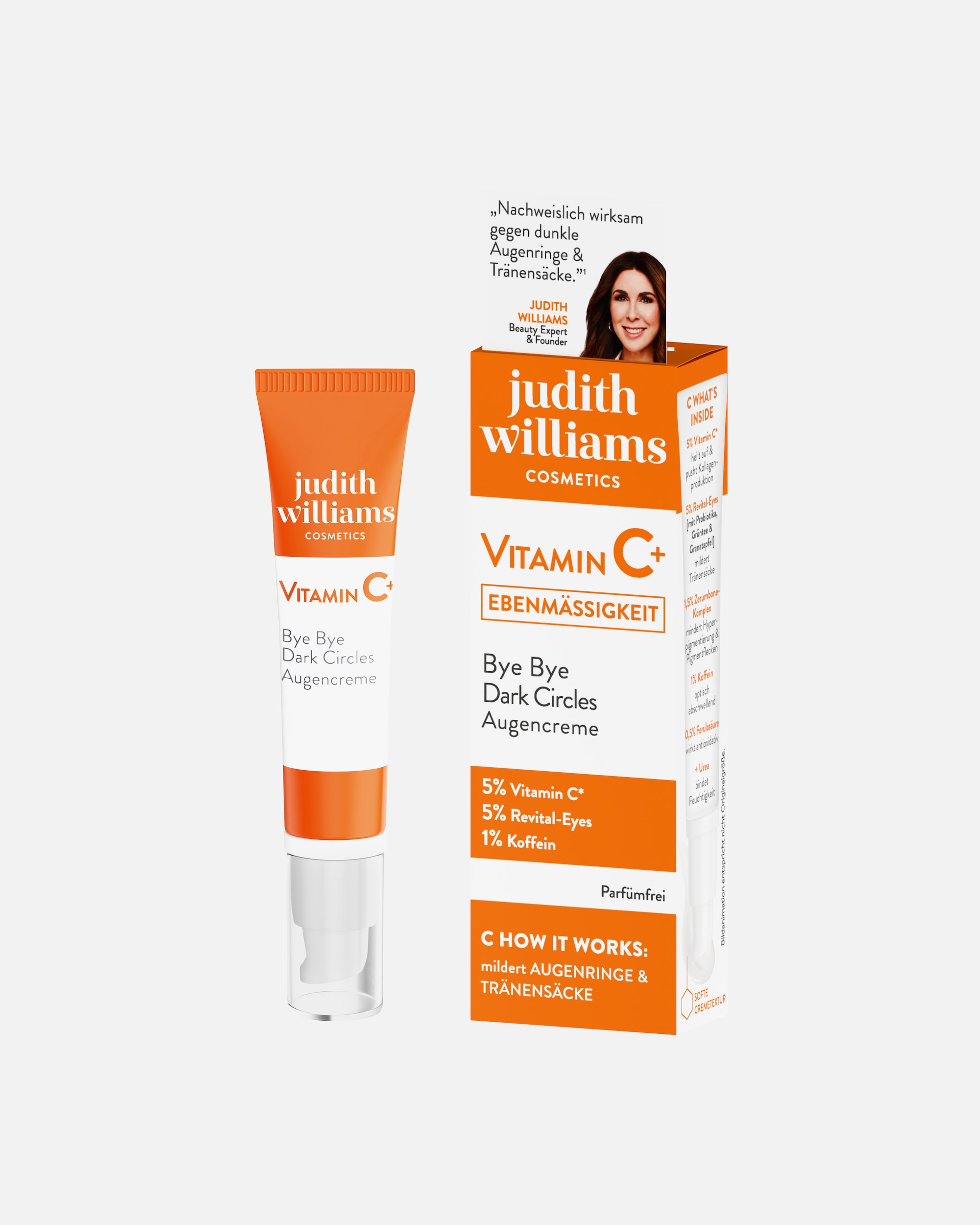 Augencreme für Unisex Judith Williams Cosmetics Ganzheitliche Augenpflege Gegen Dunkle Augenringe & Schwellungen 15 ml