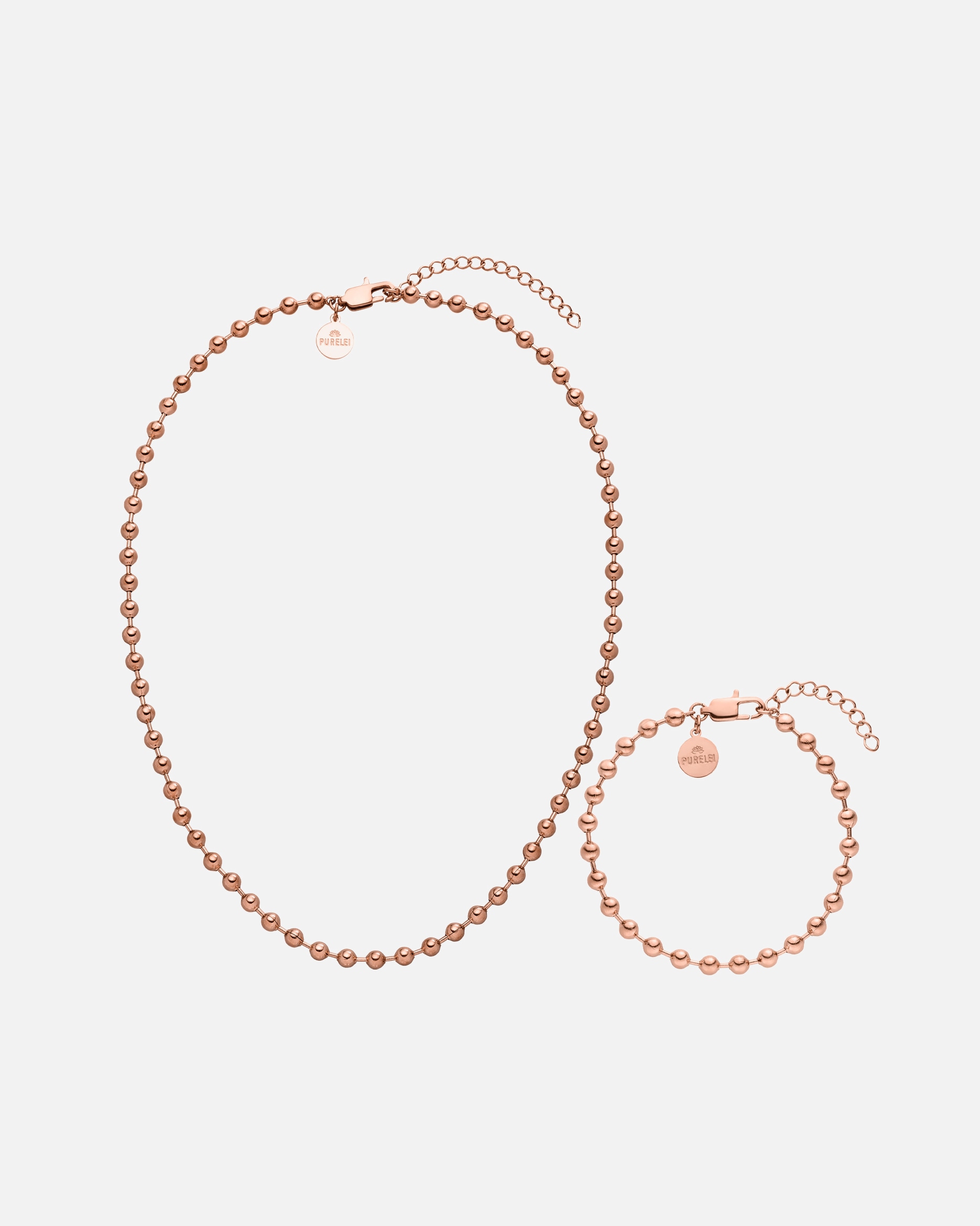 Schmuckset für Unisex Purelei Bubbly Duo Schmuck-Set 100% Edelstahl Rosegold