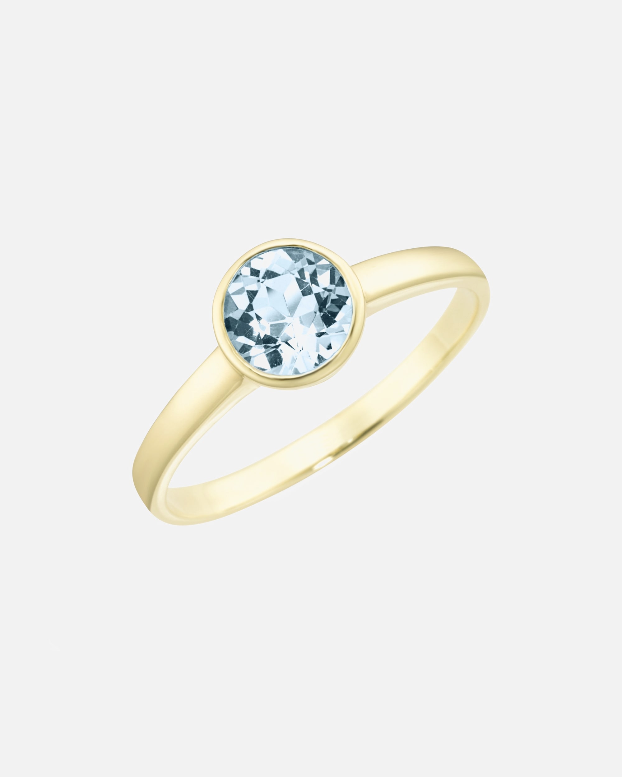 Ring für Weiblich Luigi Merano Ring mit Blautopas, Gold 375 58