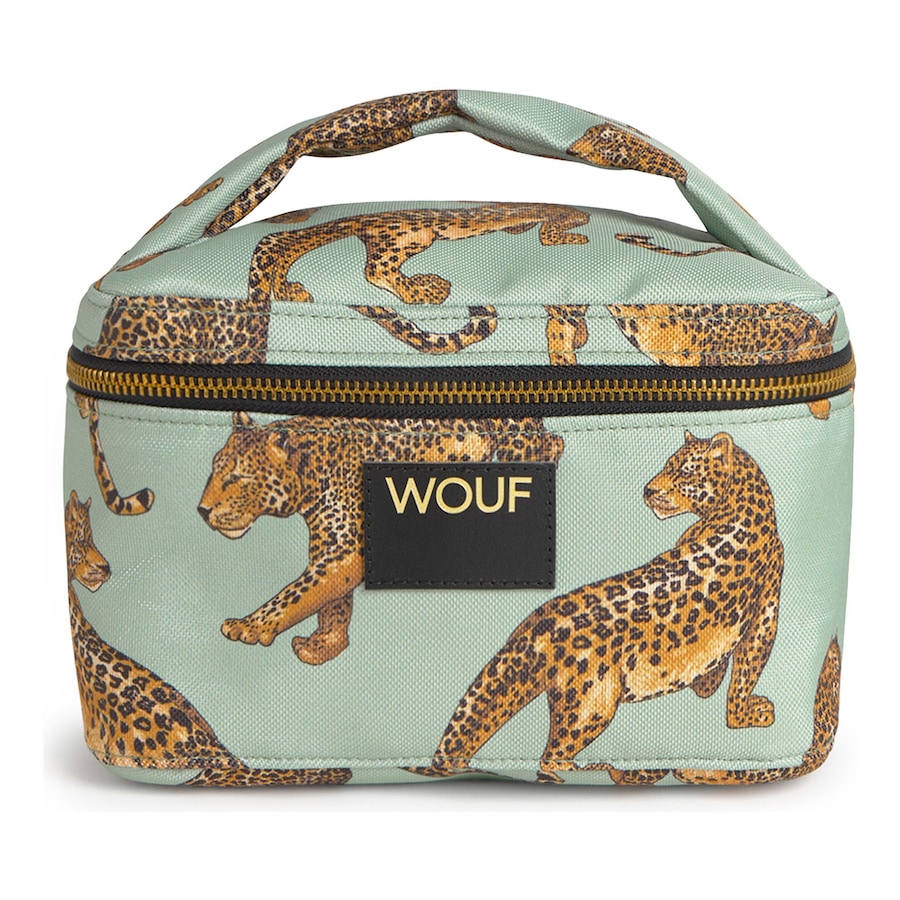 Wouf Daily Kulturbeutel emerald leopard Grün Herren