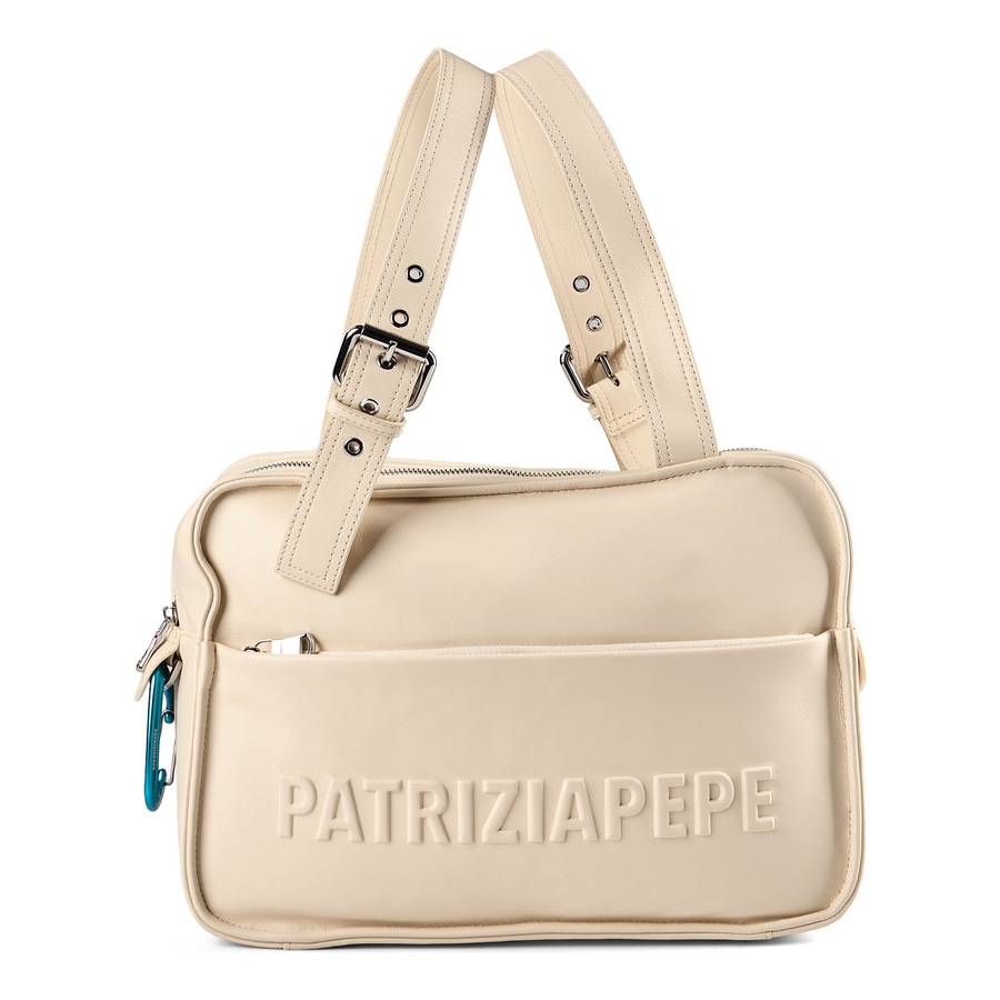 Patrizia Pepe Schultertasche wooly white Nude Damen