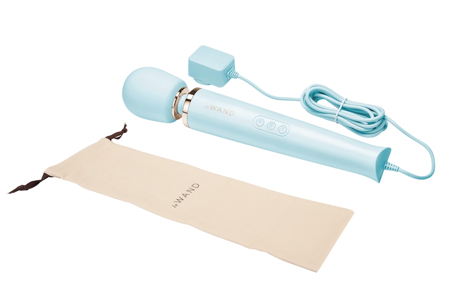 le Wand Massagestab Powerful Plug-In Vibrating Massager blau