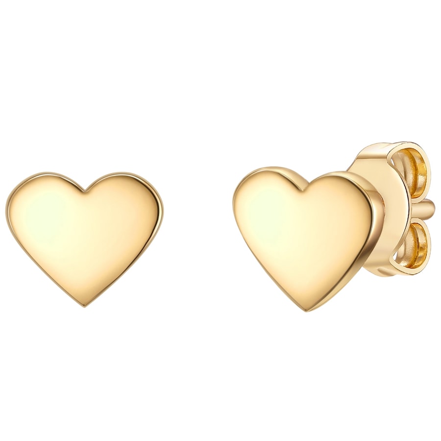 Eastside Ohrstecker Herz Edelstahl in Gelbgold 7,1 mm Damen