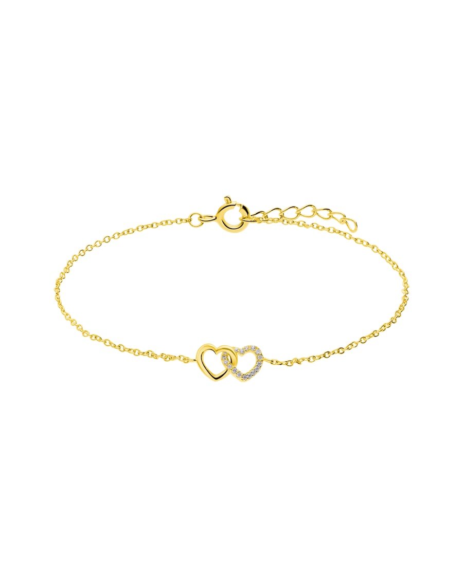 Lucardi Armband 925 Silber Gold - 18.0 Damen