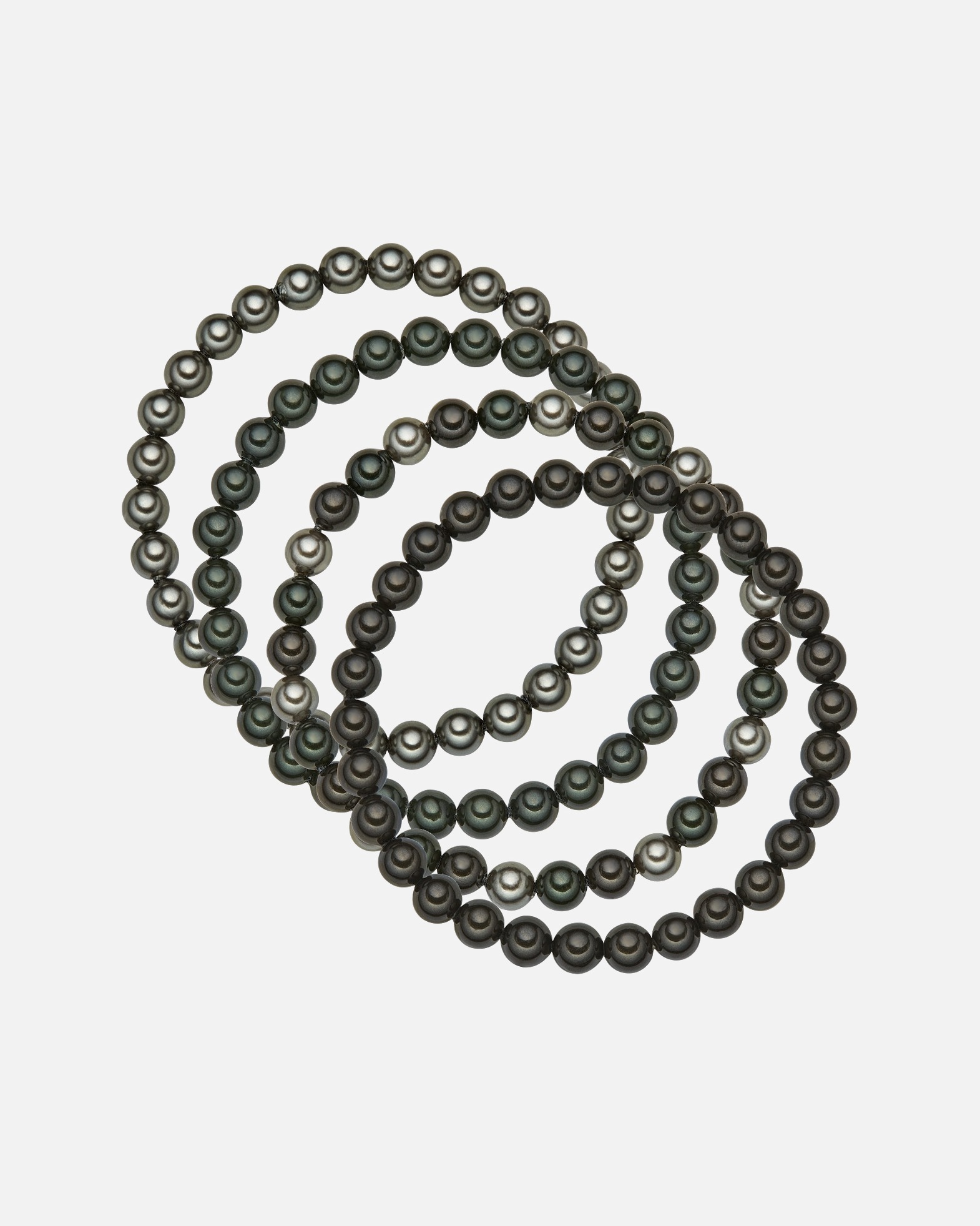 Armband für Weiblich Rafaela Donata Perlen-Armband Muschelkernperle in Grau/Schwarz Perlen-Armband Muschelkernperle in Grau/Schwarz