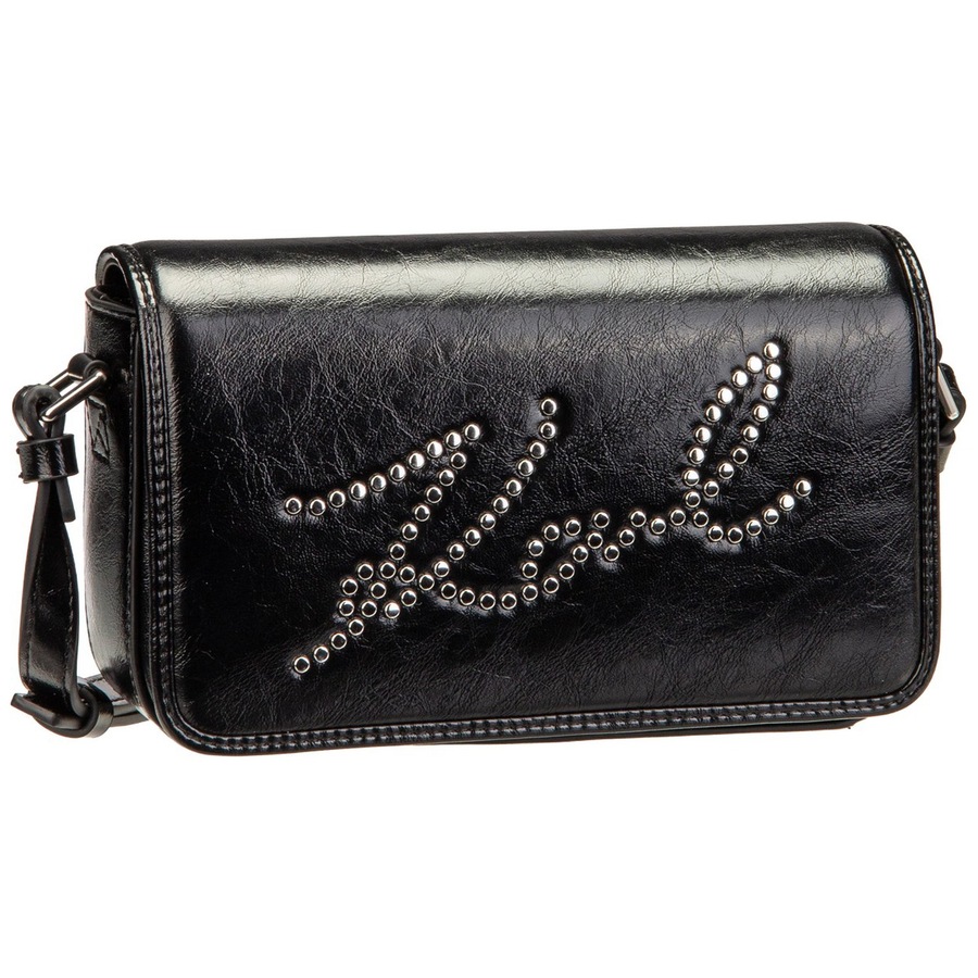 Karl Lagerfeld Bodybag K/Skuare Flap CB Studs Black/Nickel Schwarz Damen