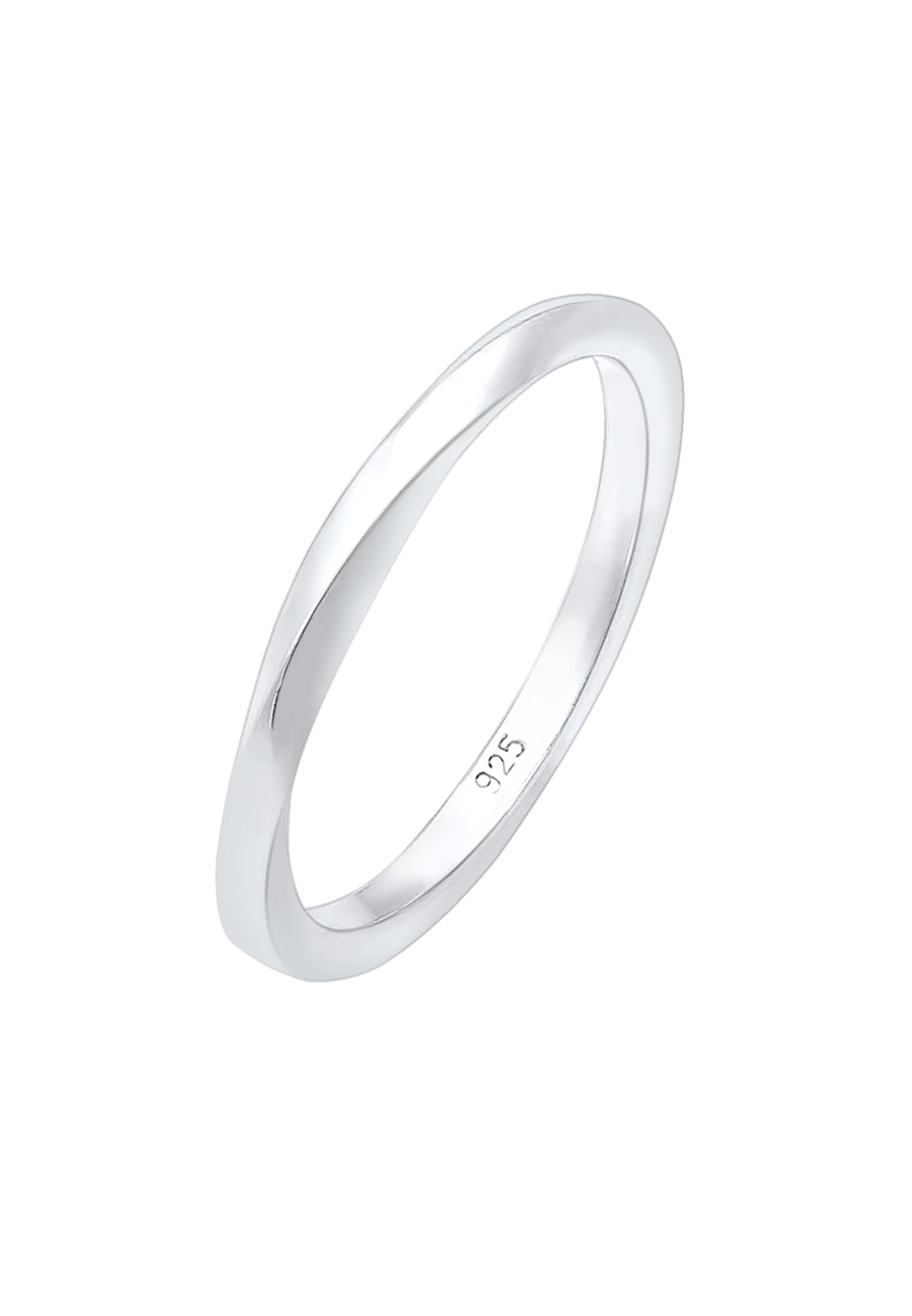 Elli Basic Bandring Gedreht Klassisch Trend 925 Silber 58 Damen