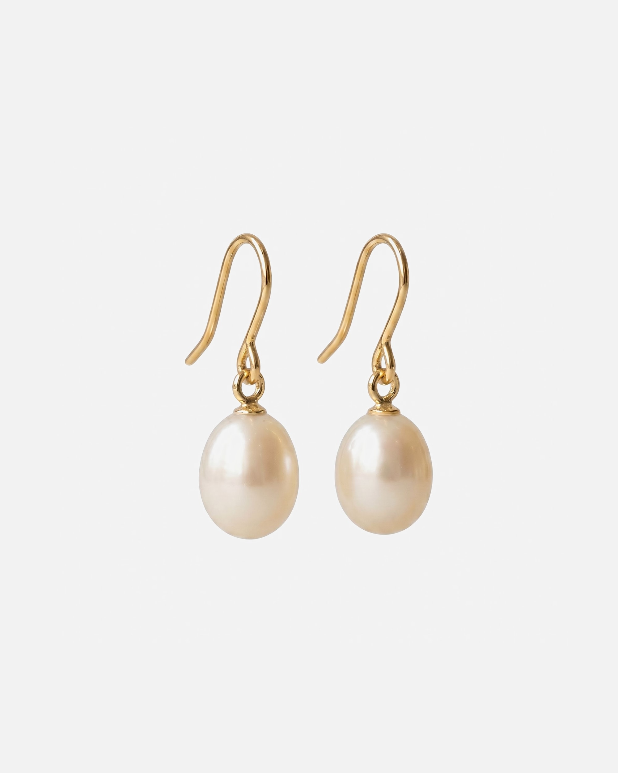 Ohrringe für Weiblich Vallèe Default Brand Line Ohrhänger 925/- Sterling Silber Süßwasserzuchtperle weiß gelb vergoldet
