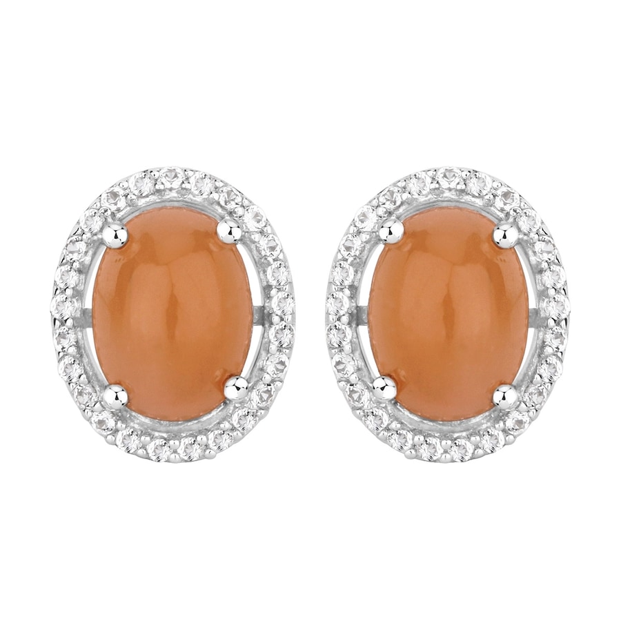 Rafaela Donata Ohrringe Sterling Silber Mondstein in Orange Damen