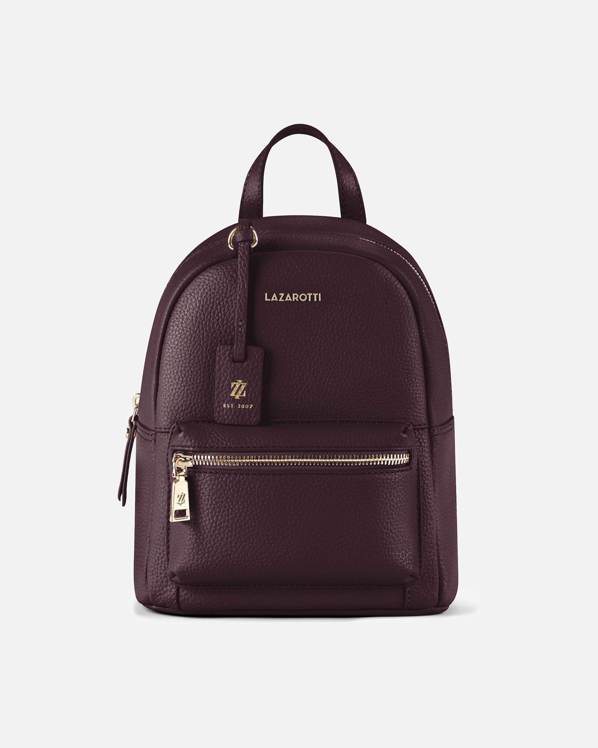 Rucksack für Weiblich Lazarotti Bologna Leather City-Rucksack burgundy