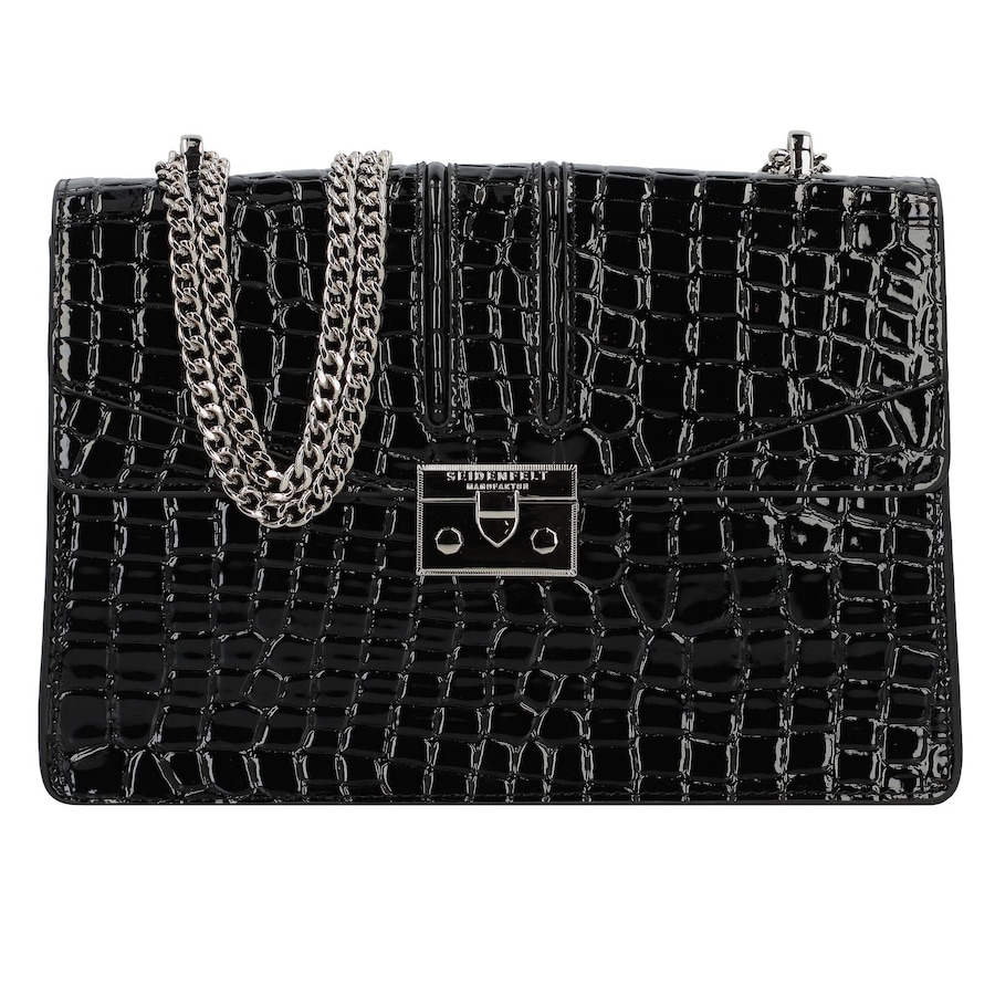 Seidenfelt Roros Umhängetasche croco print black Grau Damen