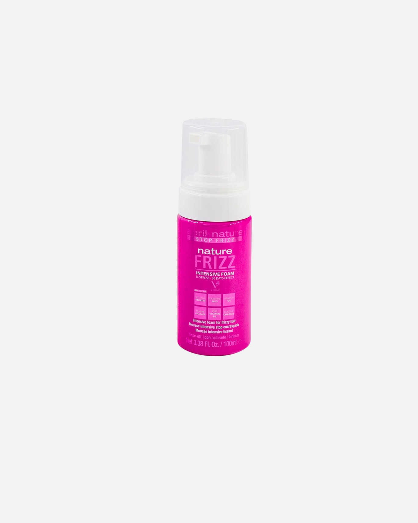 Schaumfestiger für Weiblich Abril Et Nature NATURE FRIZZ intensive foam d-stress 30 days effect 100 ml