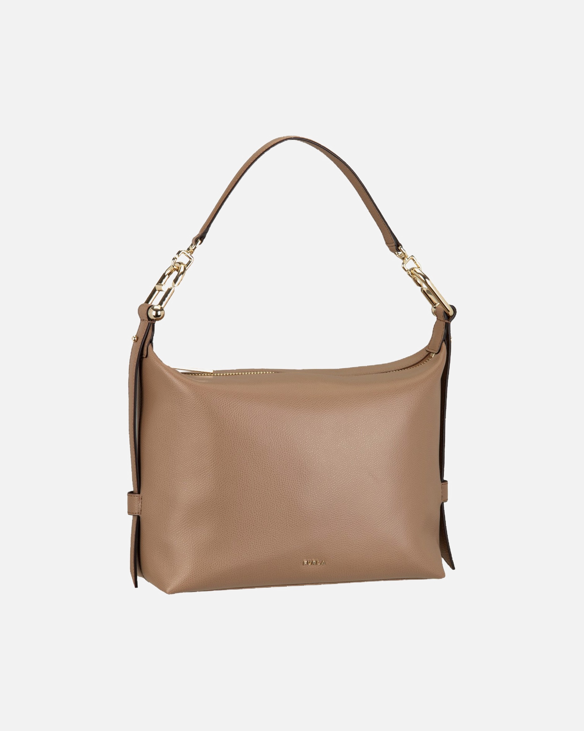 Handtasche für Unisex Furla Schultertasche Tonie M Hobo Toffee