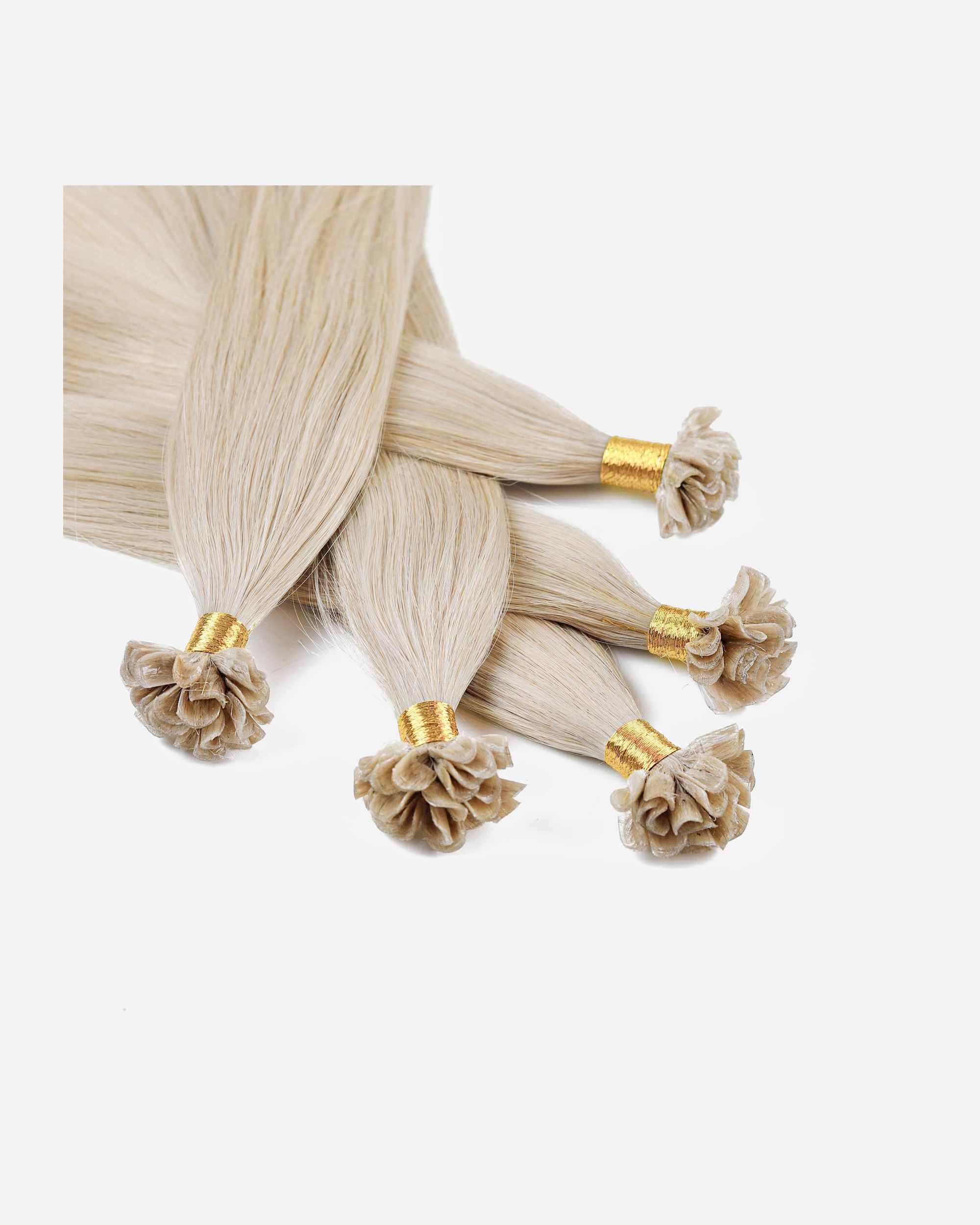 Extensions für Weiblich hair2heart Bonding Extensions Echthaar #10/1 Hell-Lichtblond Asch 0,5g 40cm