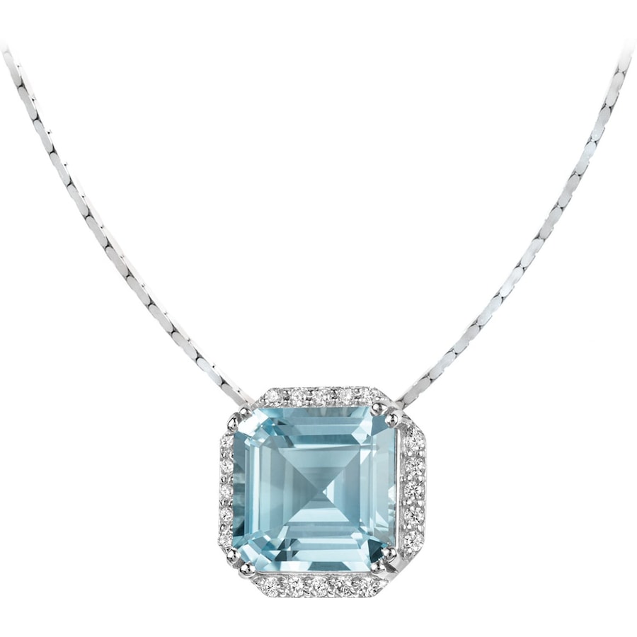 Jacques Lemans Kette 925er Silber hellblau, silber Damen