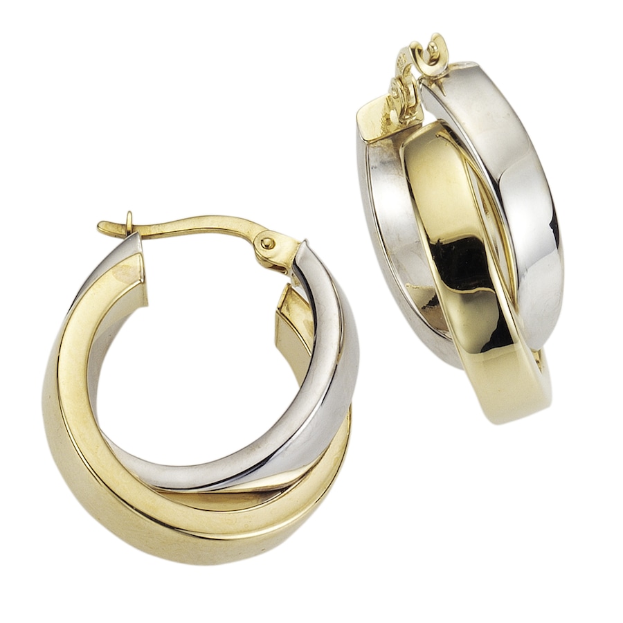 Celesta Ohrring 333/- Gold ohne gelb vergoldet Weiss Damen