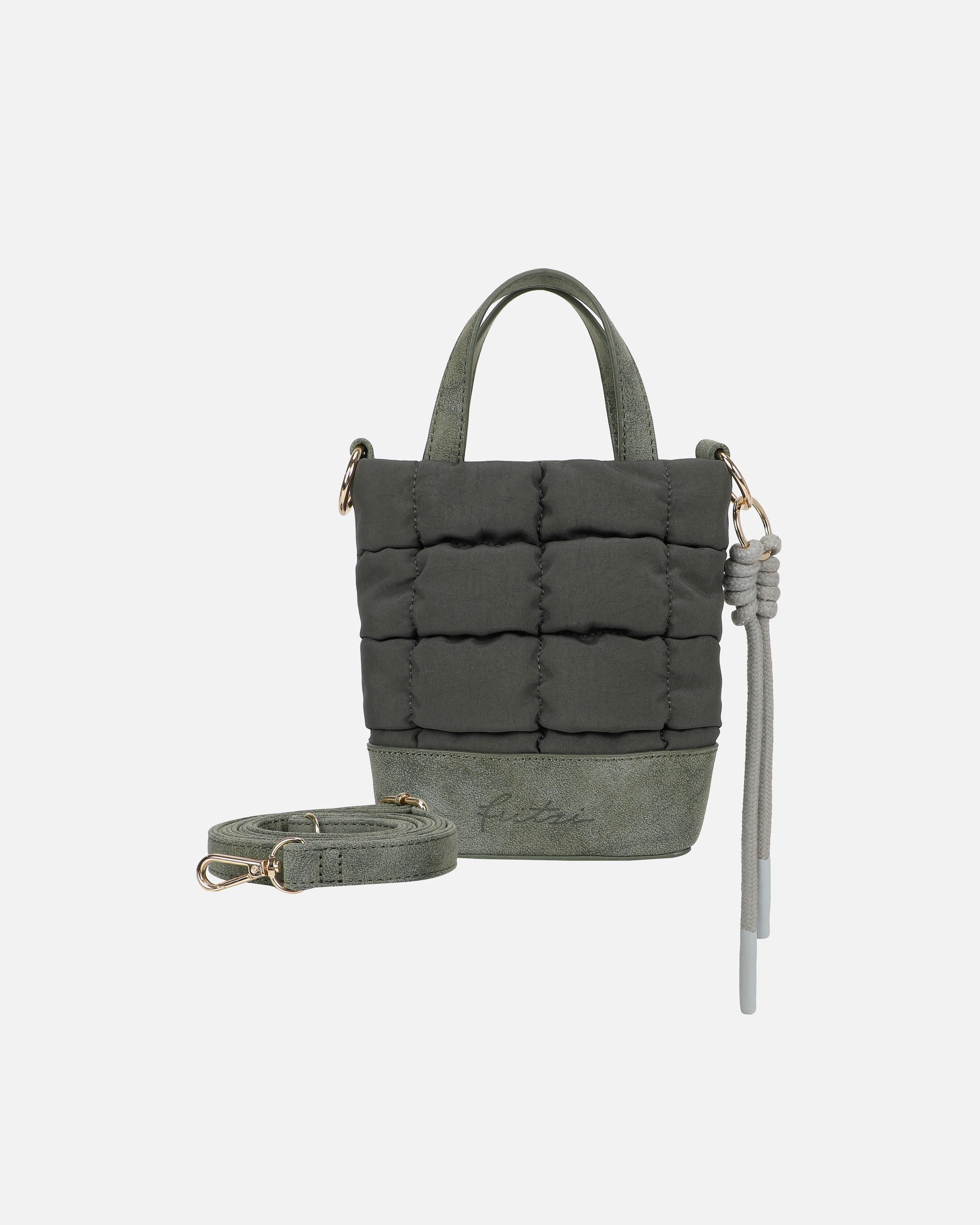 Handtasche für Weiblich Fritzi aus Preußen Umhängetasche Brigitte x fritzi limited Bubble mit leicht wattierter Steppungen grün