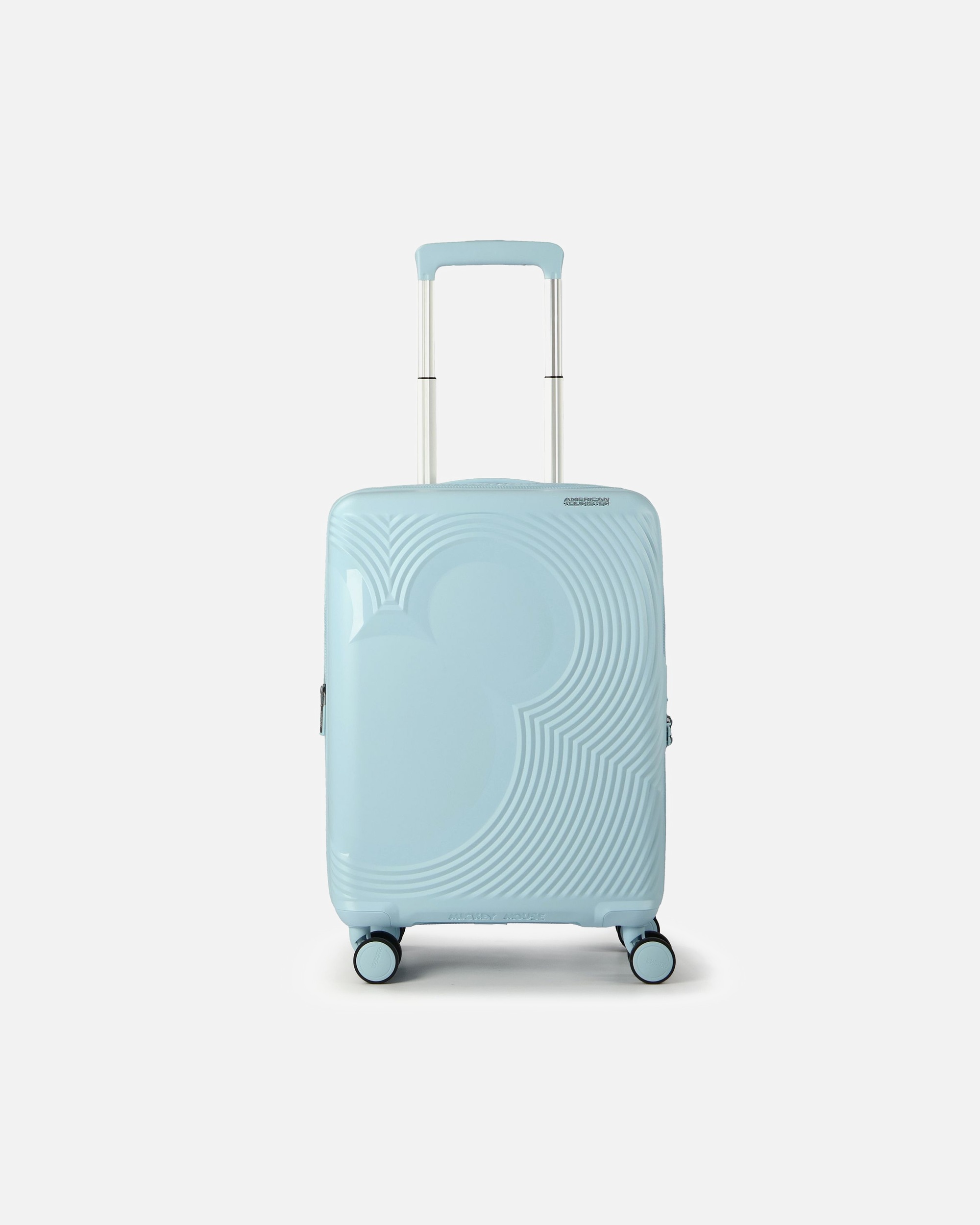 Handgepäckkoffer für Männlich American Tourister Mickey Magic 4 Rollen Kabinentrolley 55 cm mit Dehnfalte mickey pastel blue