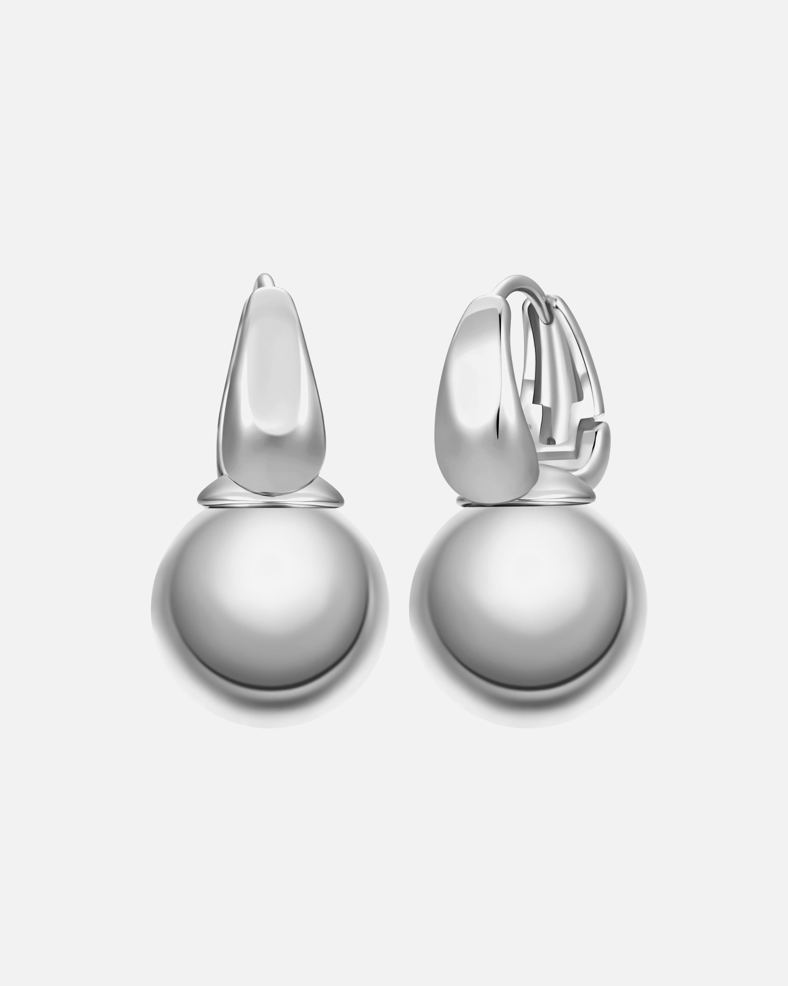 Creolen für Weiblich Lulu & Jane Creolen aus Messing in Silber 26,9 mm