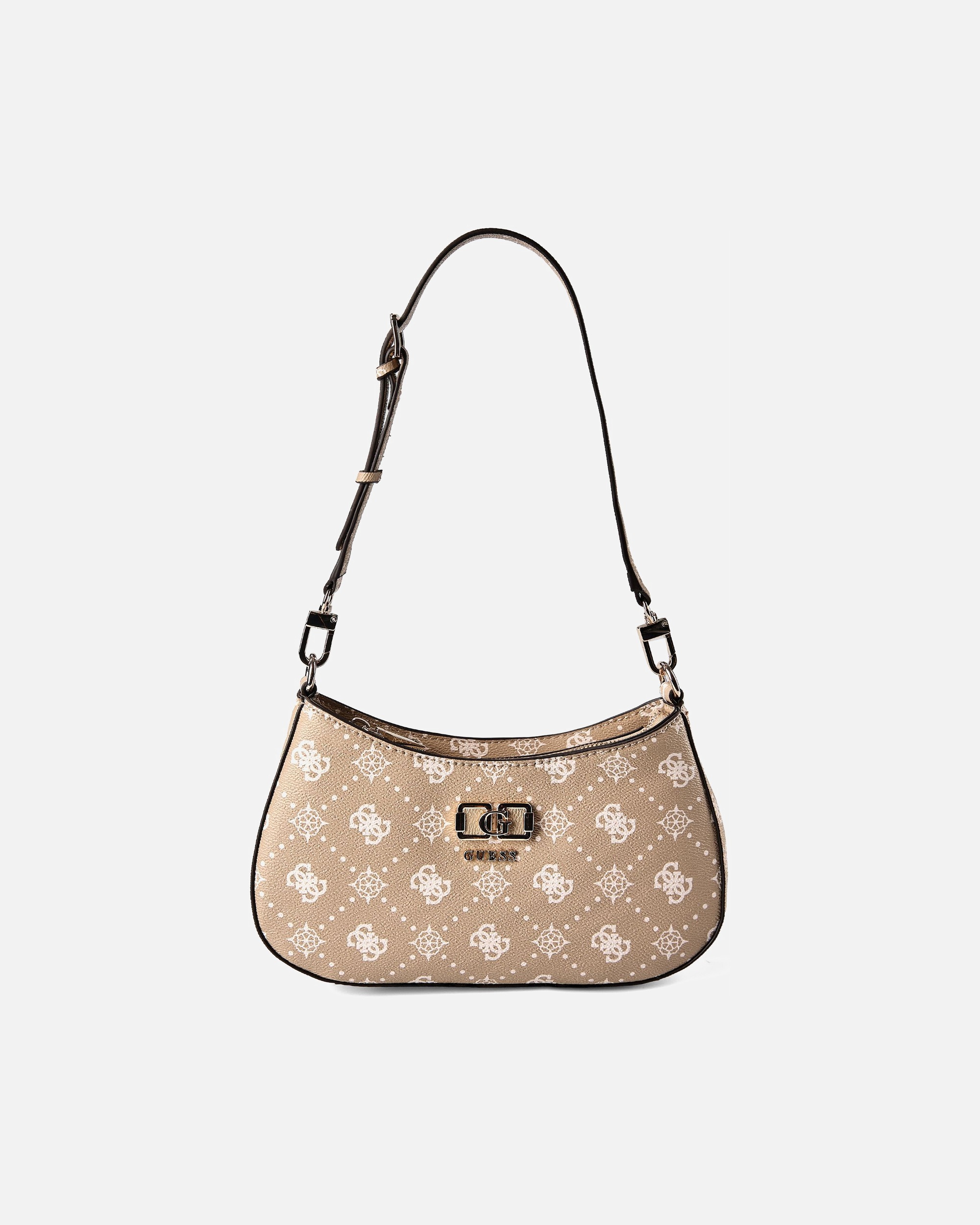 Tasche für Weiblich Guess Emelie Schultertasche biscotti logo