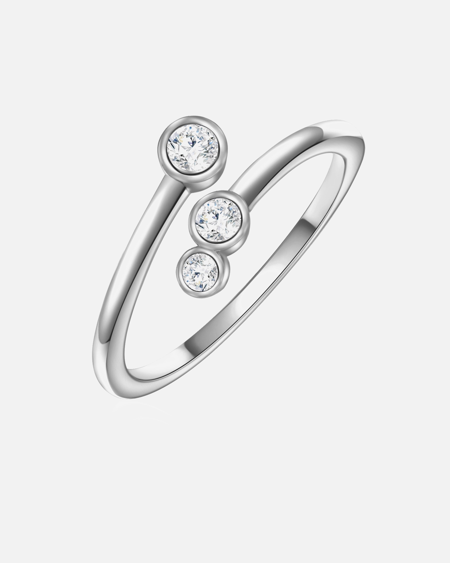 Ring für Weiblich Glanzstücke München Ring Sterling Silber Zirkonia in Silber 48