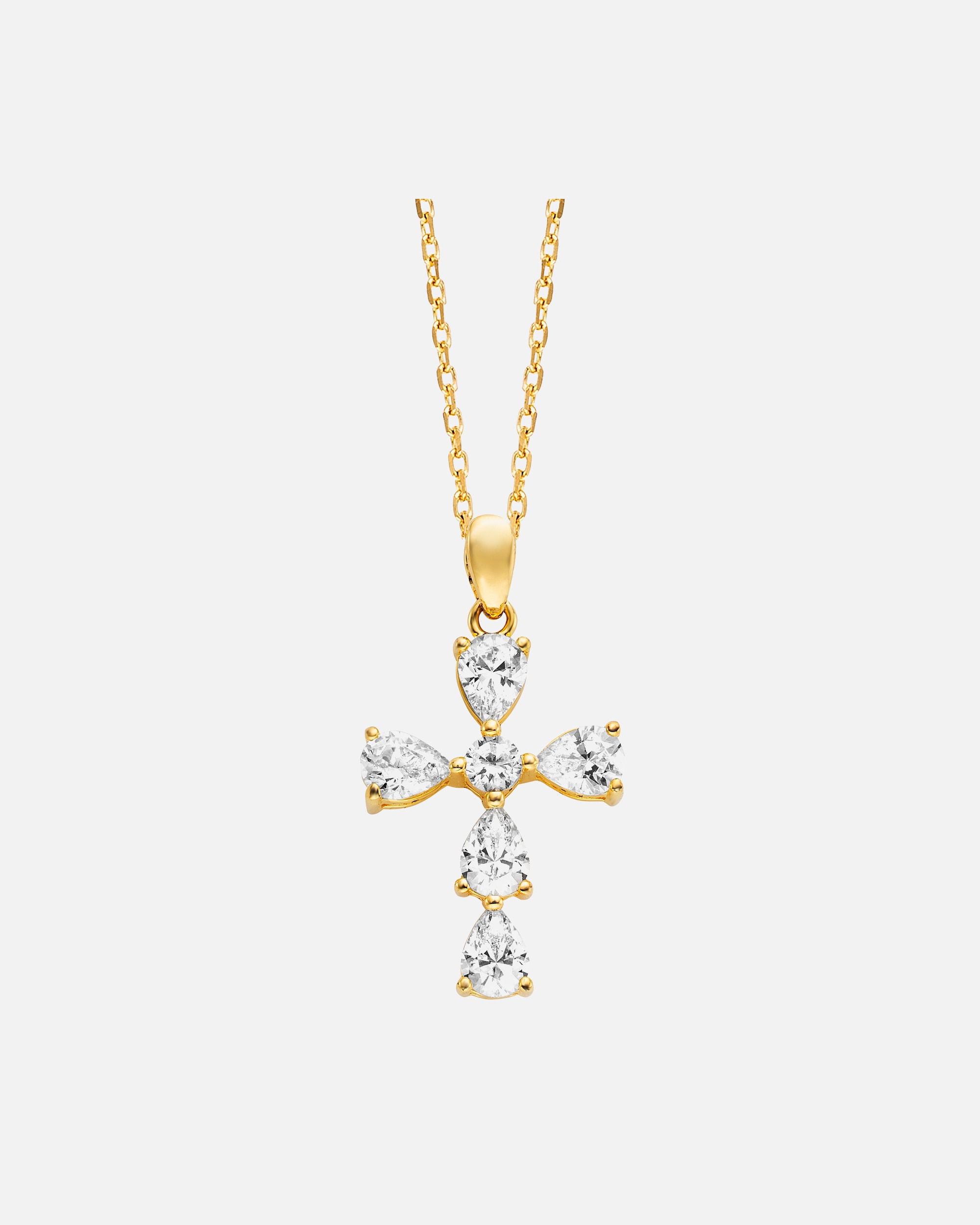 Halskette für Weiblich Julie Julsen Anhänger mit Kette 925/- Sterling Silber Zirkonia weiß gelb vergoldet