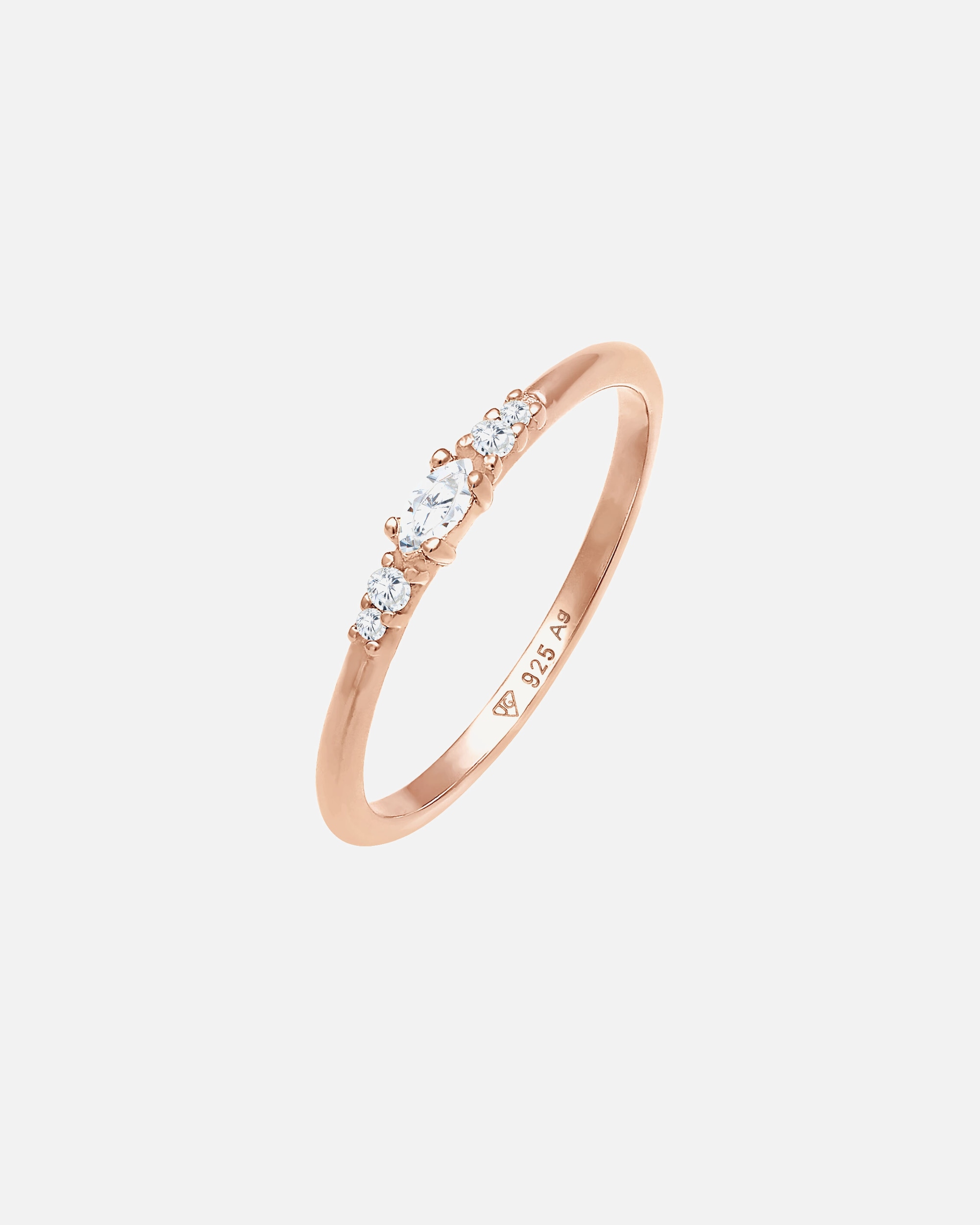 Ring für Weiblich Elli Zirkonia Marquise Elegant Verlobung 925 Silber 52