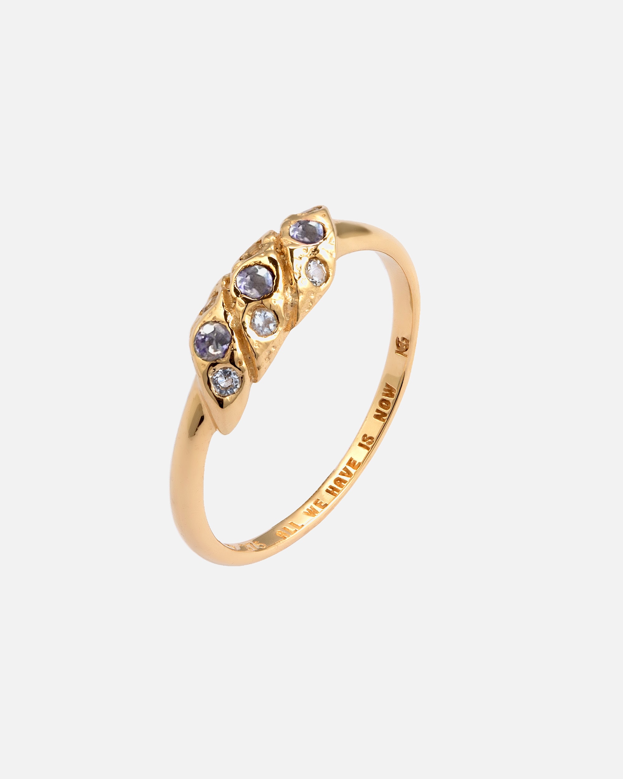 Ring für Weiblich Haze & Glory Default Brand Line Mondstein Lolith 375 Gelbgold - Reef Ring 52
