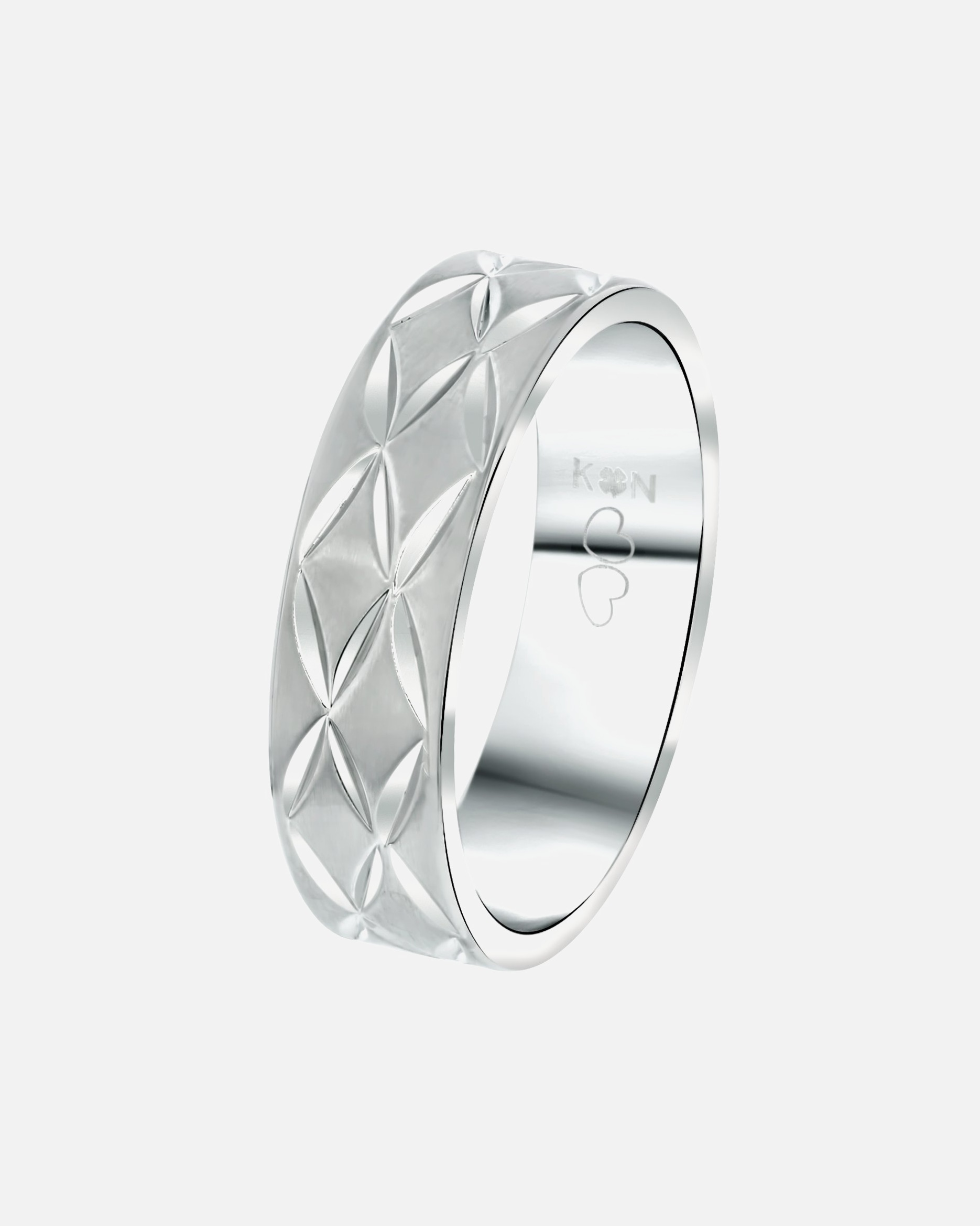 Ring für Männlich Lucardi Ringe 'Bora' Stahl - silbern 71mm