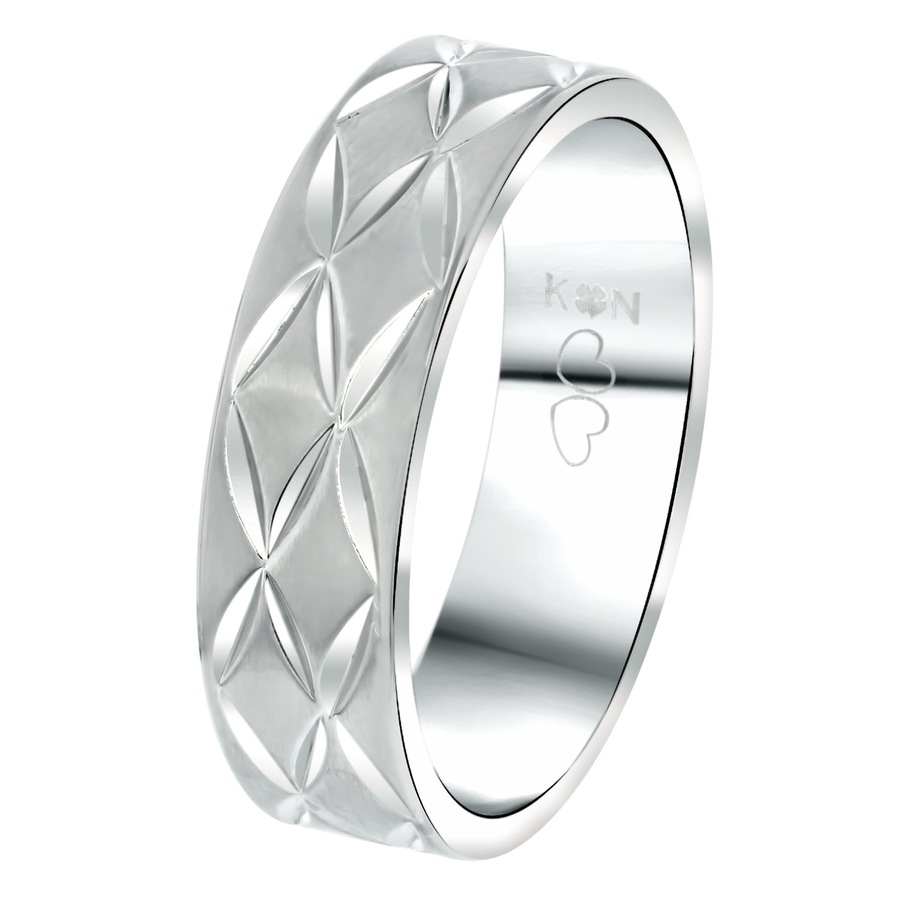 Lucardi Ringe 'Bora' Stahl - silbern 63mm Herren