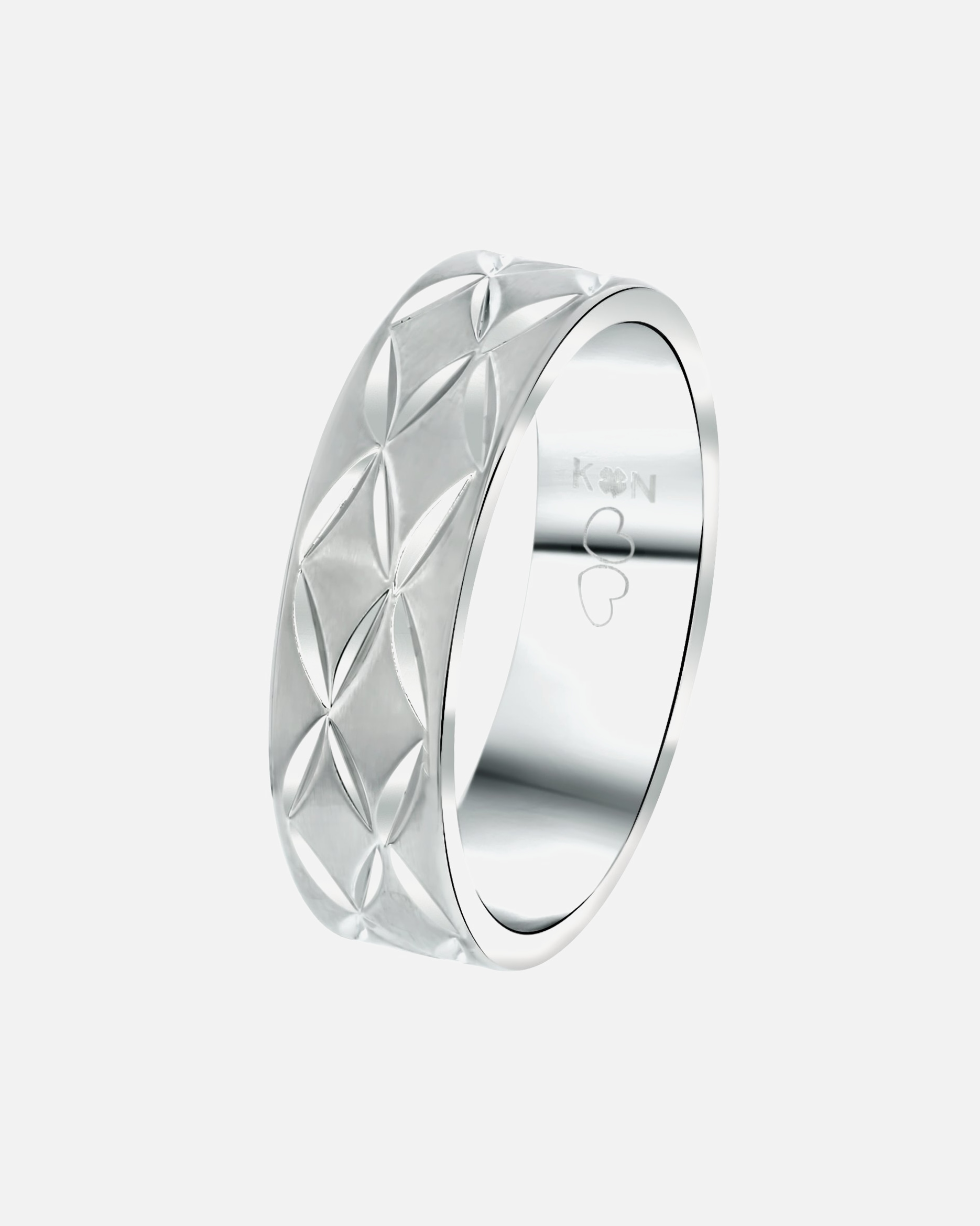 Ring für Männlich Lucardi Ringe 'Bora' Stahl - silbern 60mm
