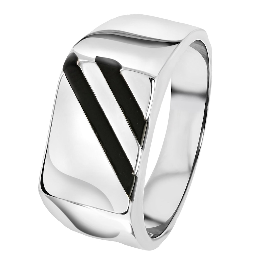 Lucardi Ringe Stahl - silbern 53mm Herren