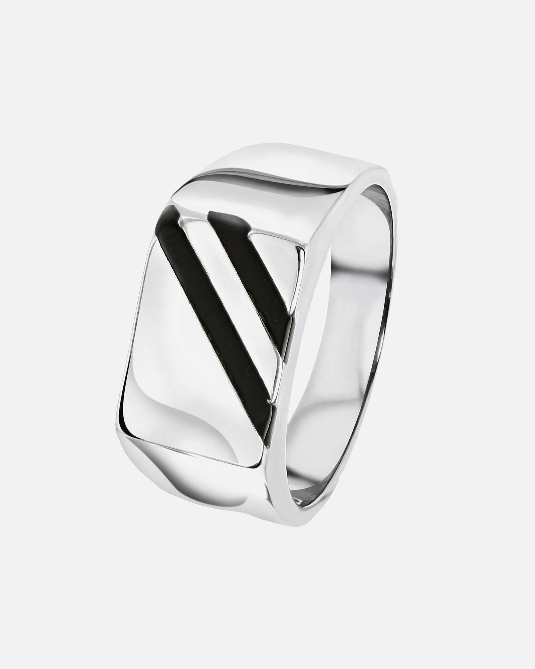 Ring für Männlich Lucardi Ringe Stahl - silbern 57mm
