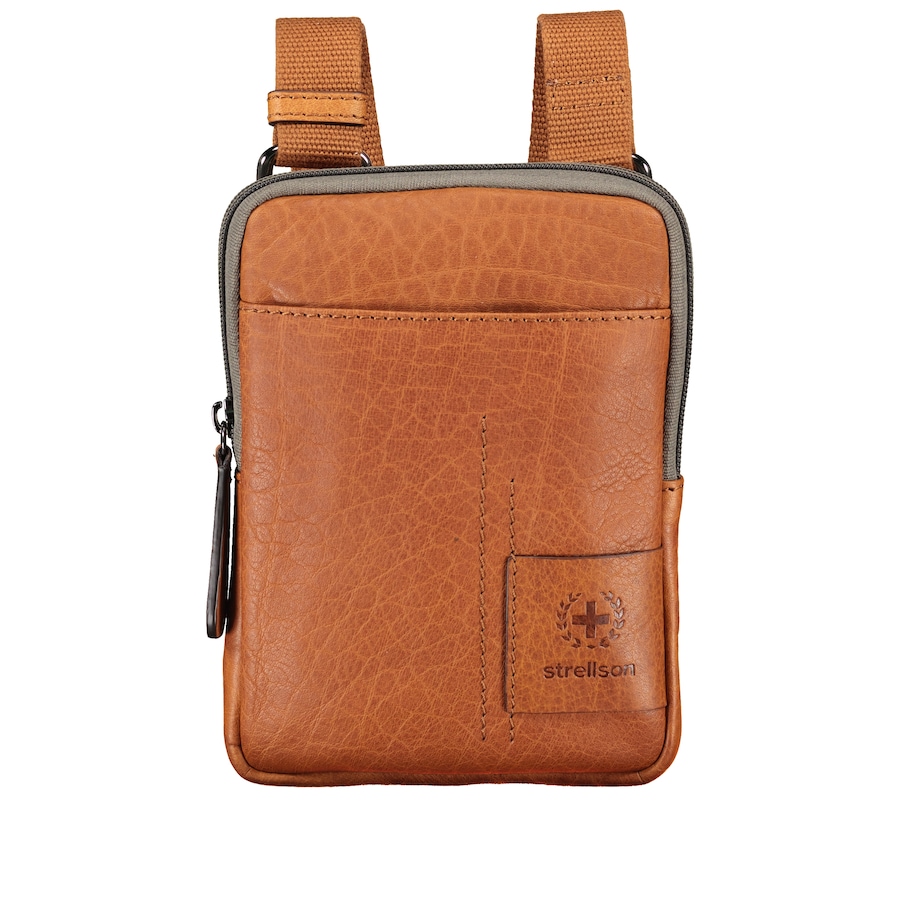 Strellson Umhängetasche Hyde Park ShoulderBag XSVZ1 Cognac Hellbraun Herren
