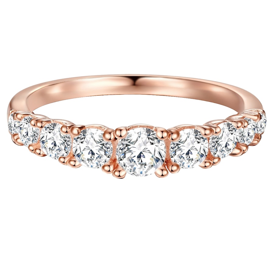Trilani Ring aus Sterling Silber in roségold mit Zirkonia 57 Damen
