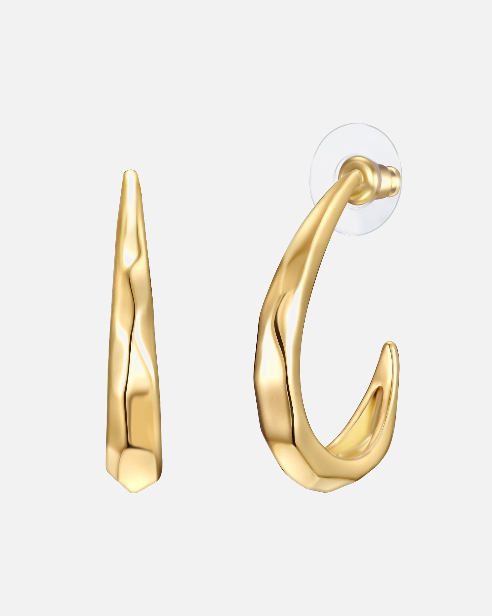 Creolen für Weiblich Lulu & Jane Creolen aus Metall in Gelbgold 26,4 mm