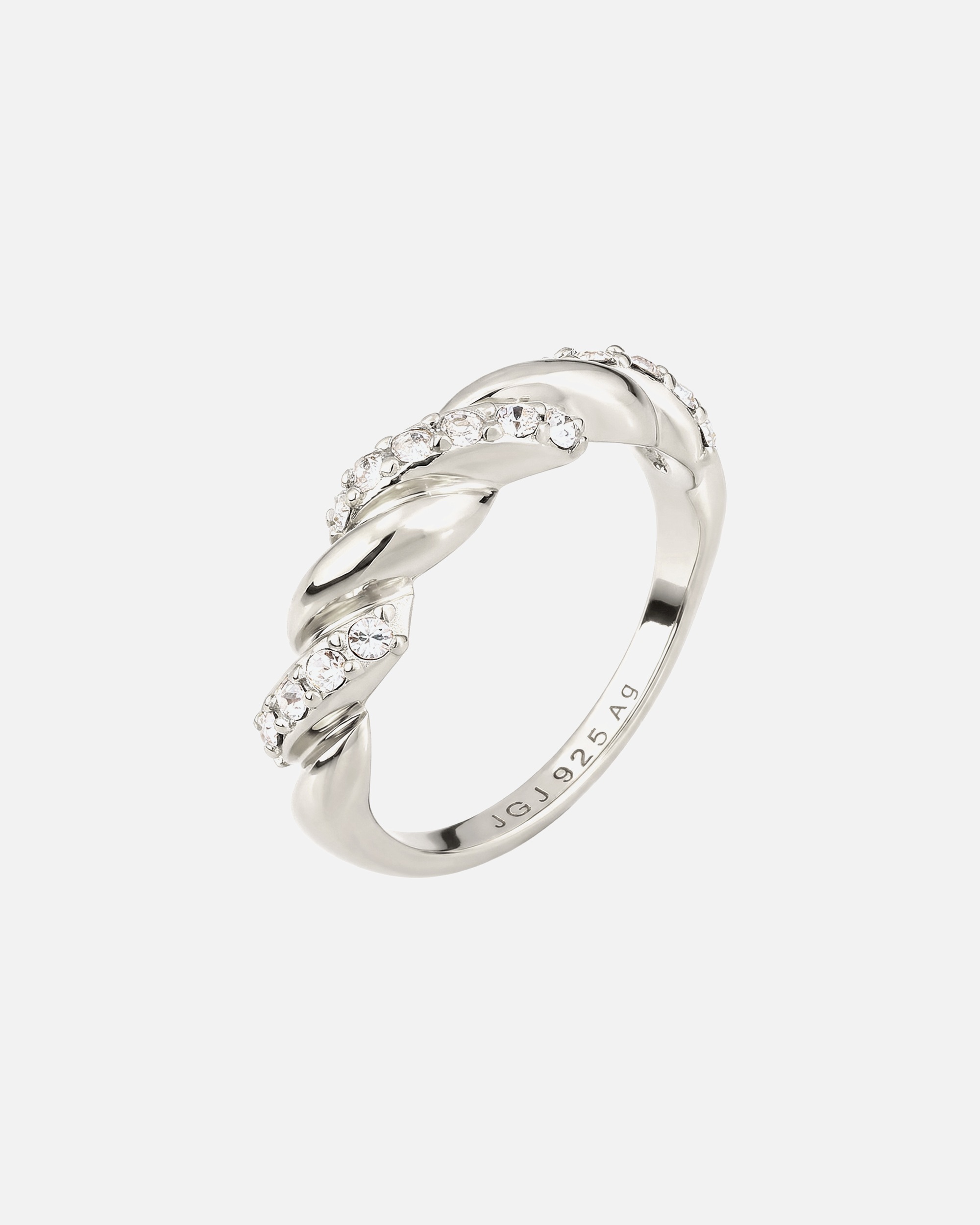 Ring für Weiblich Elli Twisted Look mit Kristallen von Swarovski® 925 Sterling Silber 56