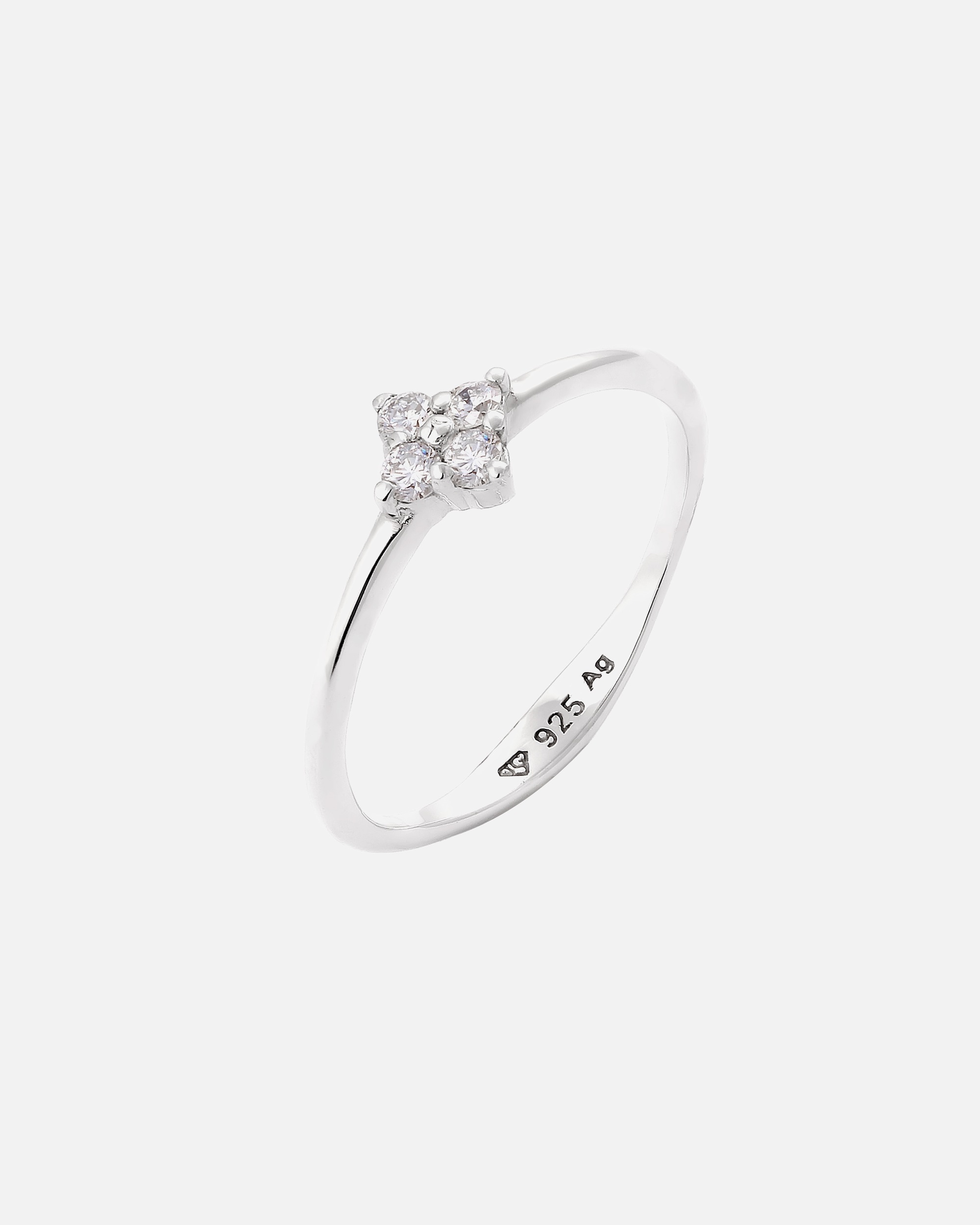 Ring für Weiblich Elli DIAMONDS Laborgezüchtete Diamanten Weiß (0.14 ct) 925 Sterling Silber 54
