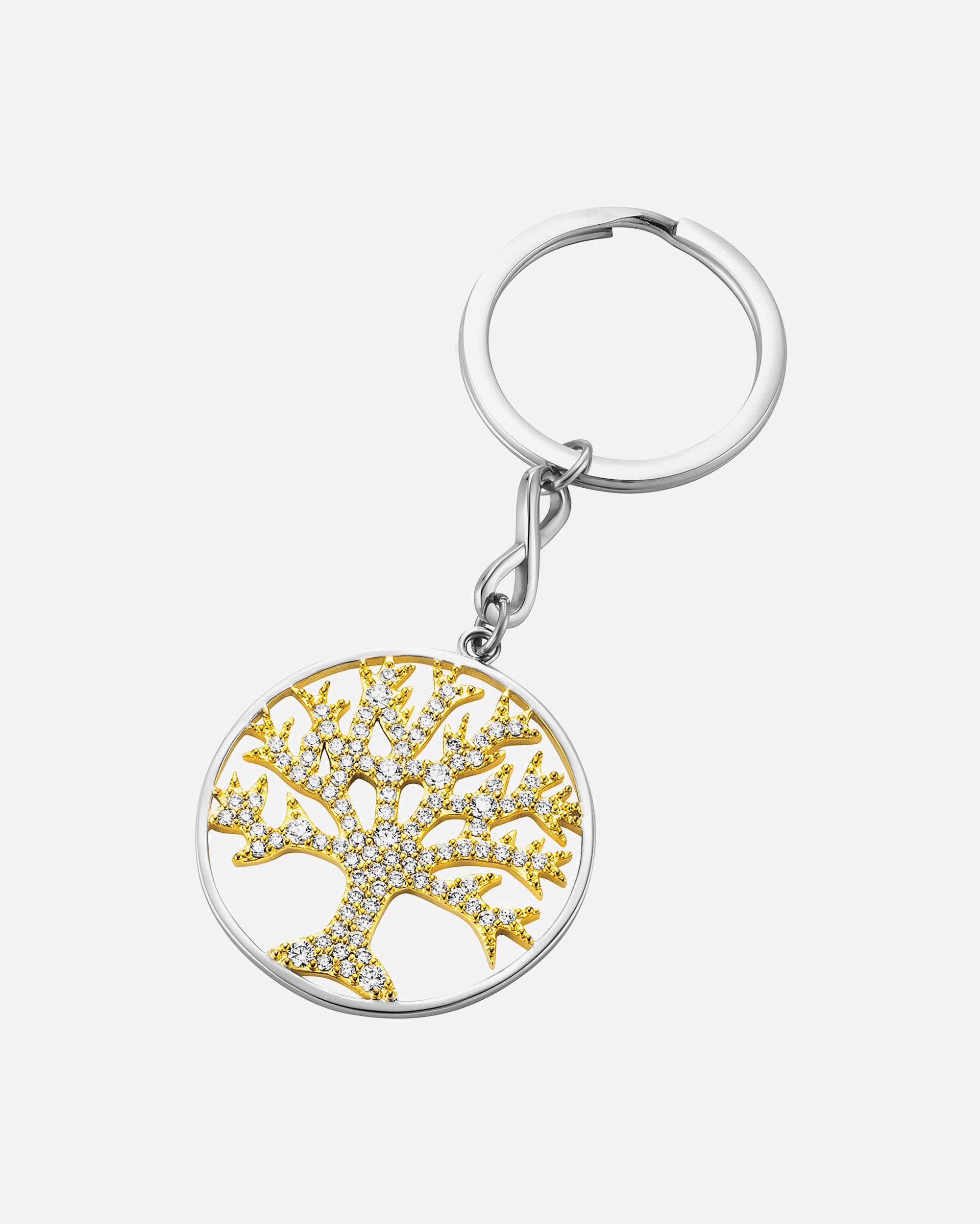 Schlüsselanhänger für Unisex Julie Julsen Schlüsselanhänger 925/- Sterling Silber Zirkonia weiß cm