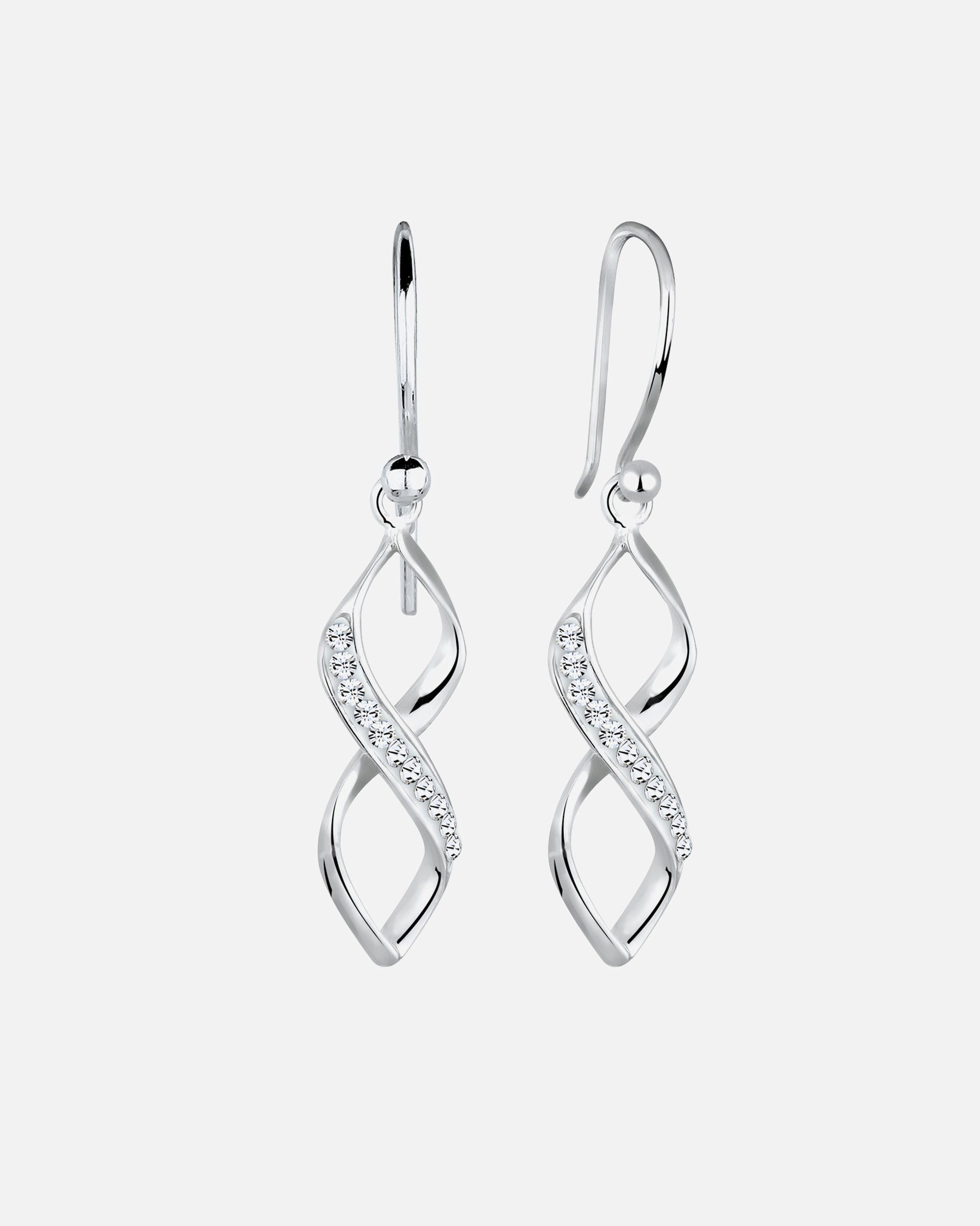 Ohrringe für Weiblich Elli Infinity Symbol 925 Silber, mit Kristallen von Swarovski® OneSize