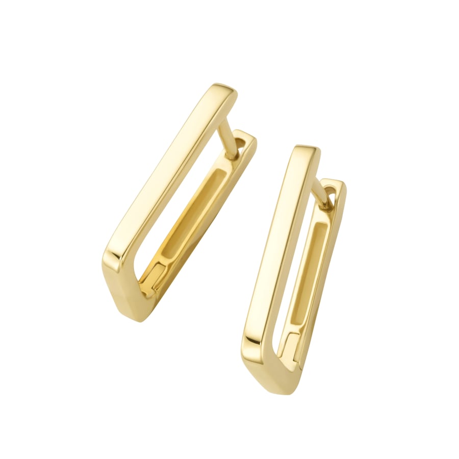 Luigi Merano Creolen 4-kant, rechteckig, Gold 585 Onesize Damen