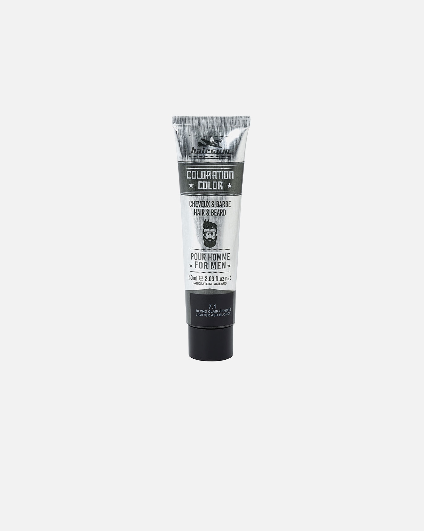 Bartpflege für Männlich Hairgum FÄRBUNG Bart- und Haarfärbemittel 7.1 – Hellaschblond, 60 g
