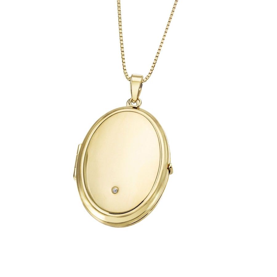 Goldmaid Anhänger mit Kette 375/- Gold Diamant weiß 0,01 ct. 45cm Damen