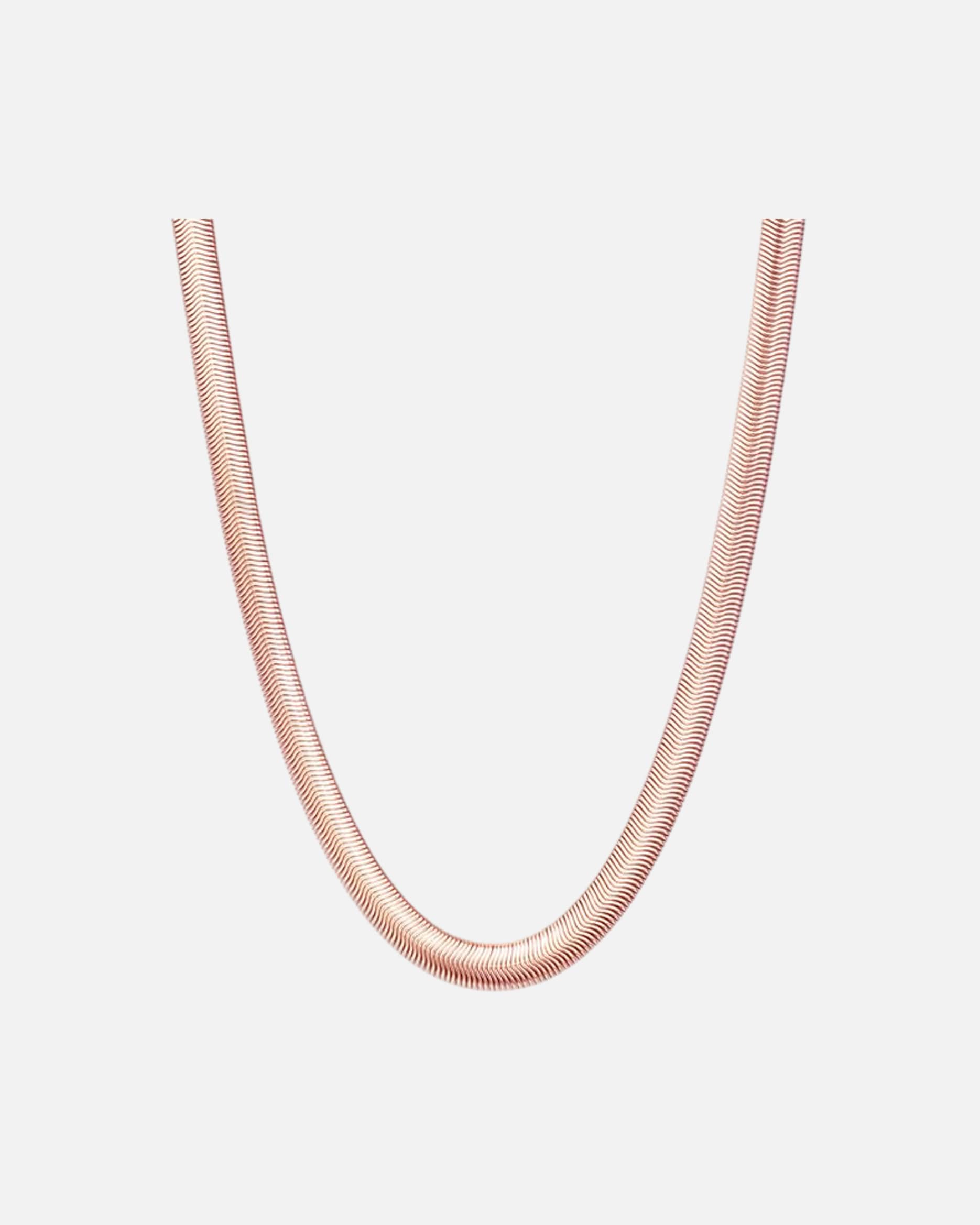 Halskette für Weiblich Hey Happiness Default Brand Line Breite Schlangenkette Rosegold – Edelstahl 18k vergoldet 60