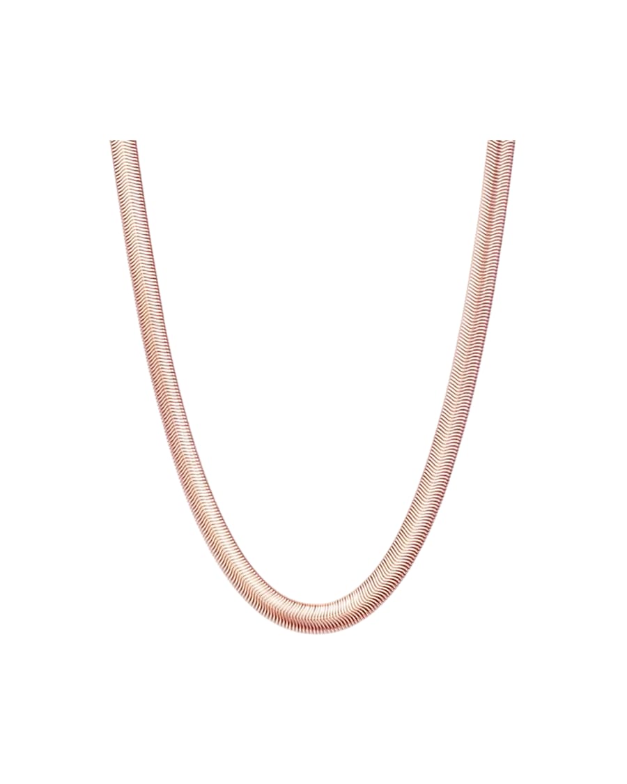 Hey Happiness Breite Schlangenkette Rosegold – Edelstahl 18k vergoldet 60 Nude Damen