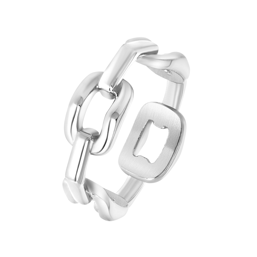 Lucardi Ringe 'Iva' Stahl Silber - 53mm Damen